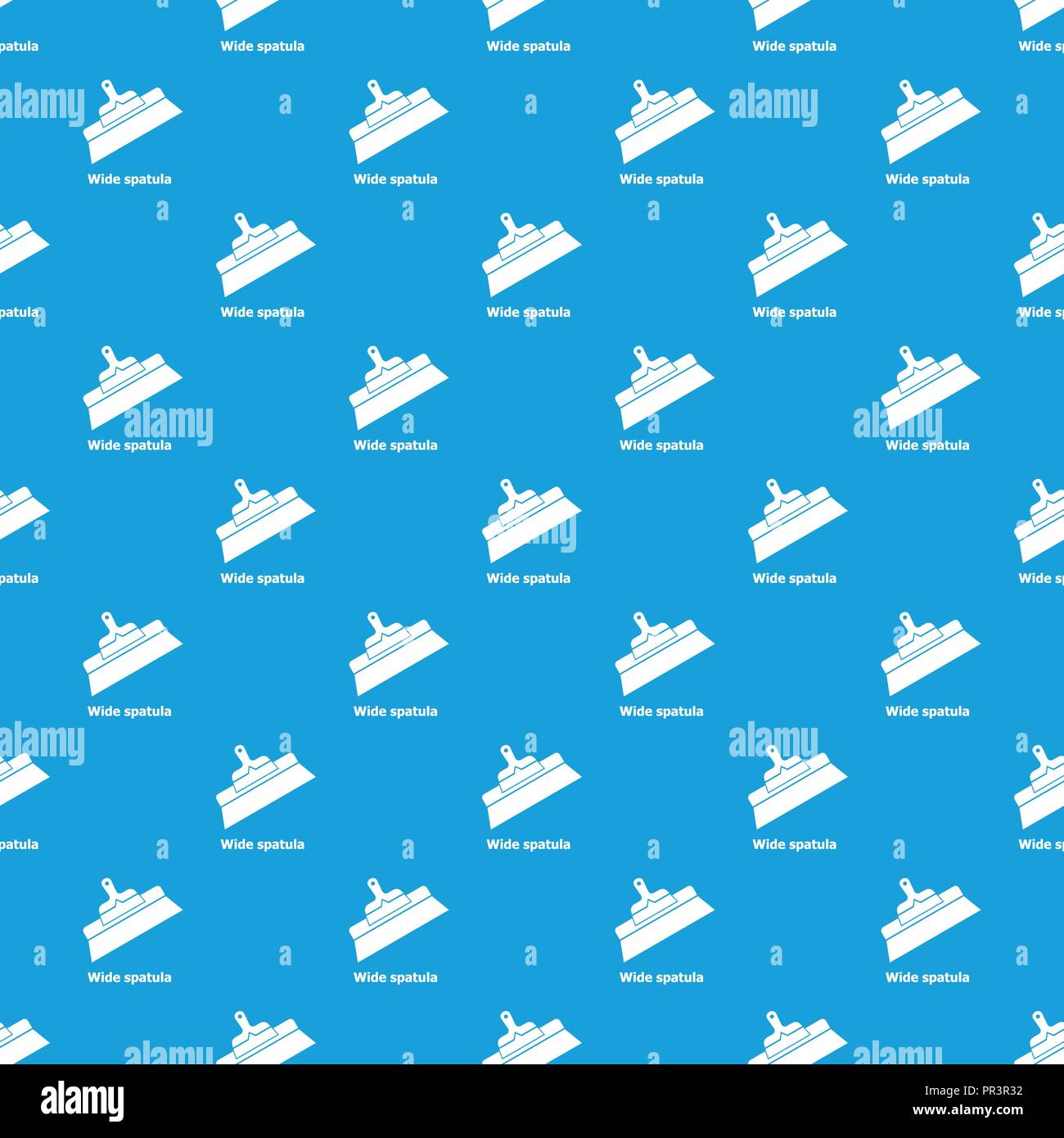Wide spatula pattern vector seamless blue Stock Vector