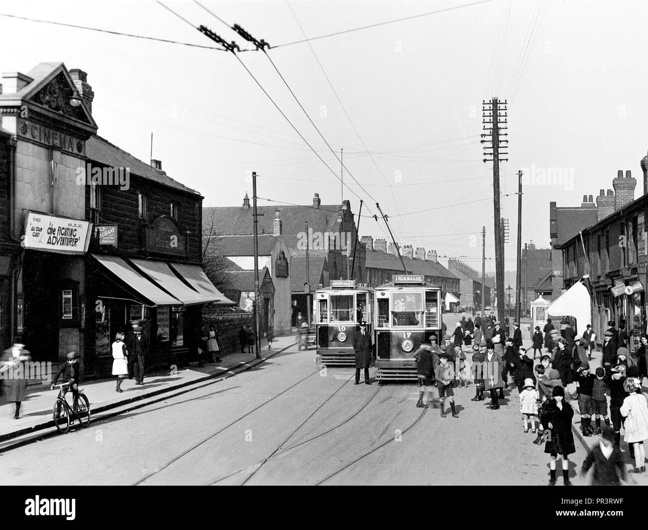 Doncaster Road, Goldthorpe early 1900s Stock Photo Alamy