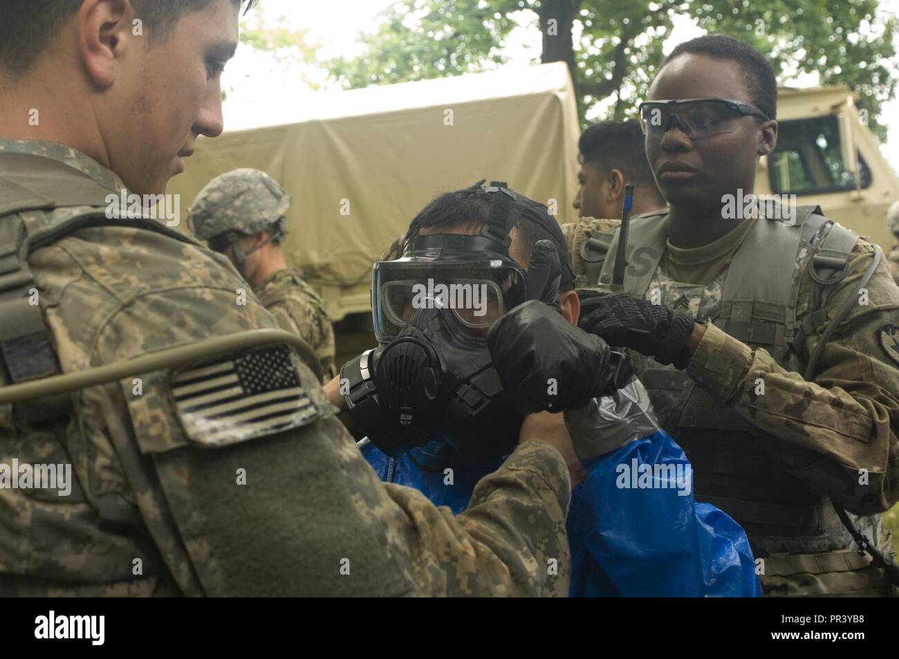U.S. Army Soldiers assigned to the 65th Brigade Engineer