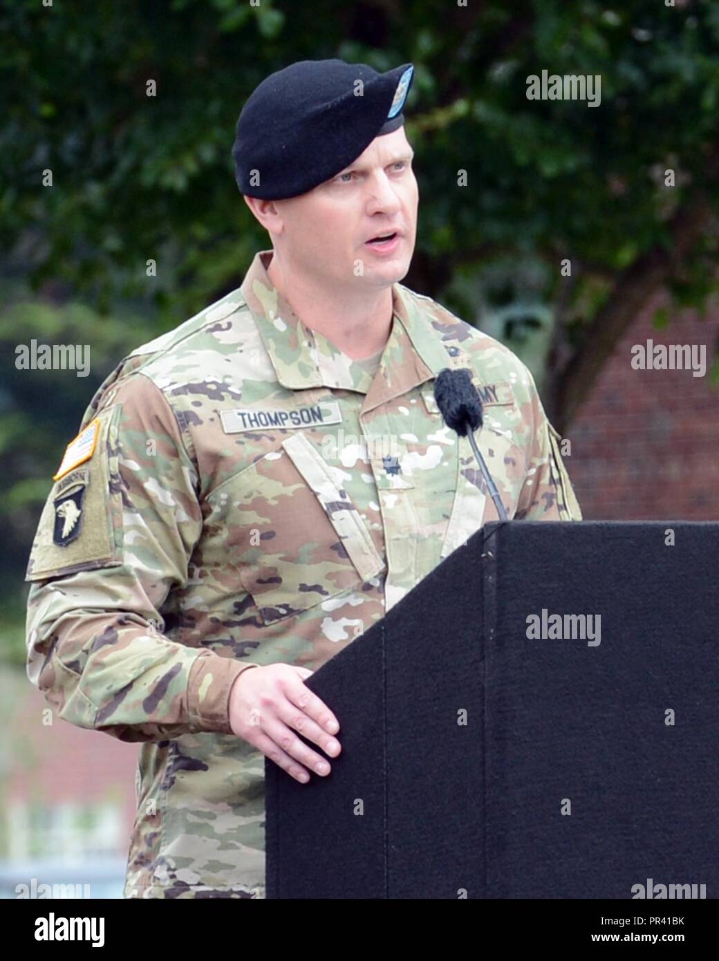 During the 504th Military Police Battalion Change of Command