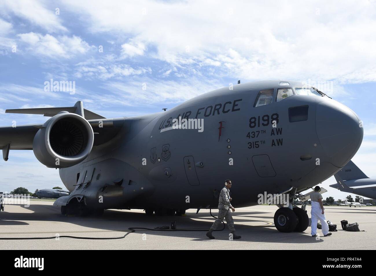 Airmen Assigned To The 437th Aircraft Maintenance Squadron Conduct Post Flight Inspections On A Globemaster Iii C 17 Sept 12 18 At Scott Air Force Base Ill The Team Of Maintainers Serviced More Than Airmen Assigned To The 437th Aircraft Maintenance Squadron Conduct Post Flight Inspections On A Globemaster Iii C 17 Sept 12 18 At Scott Air Force Base Ill The Team Of Maintainers Serviced More Than