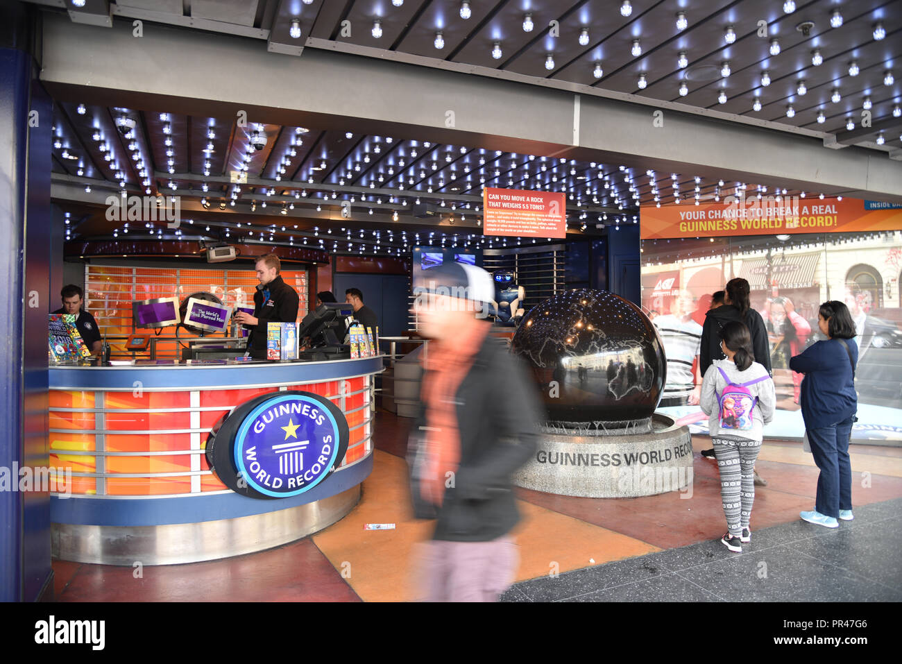 Los Angeles, CA March 20, 2018 Tourists walking in front of the