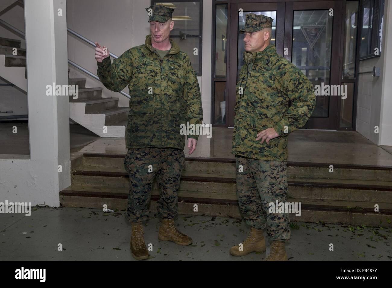 U S Marine Corps Col Russell Burton left commanding officer Marine