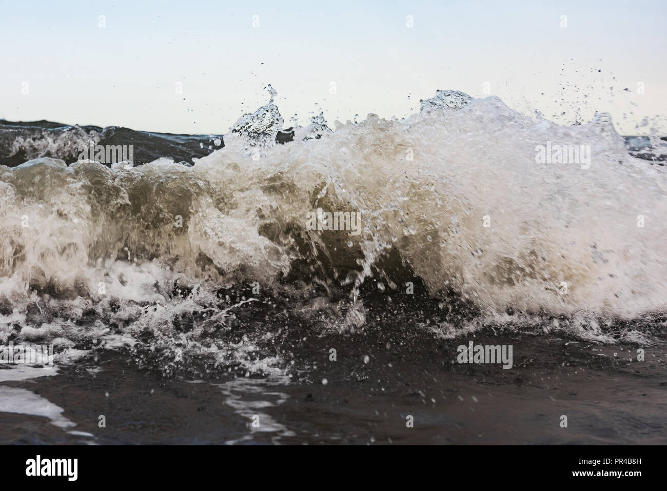 Powerful sea waves splash, natural background Stock Photo - Alamy