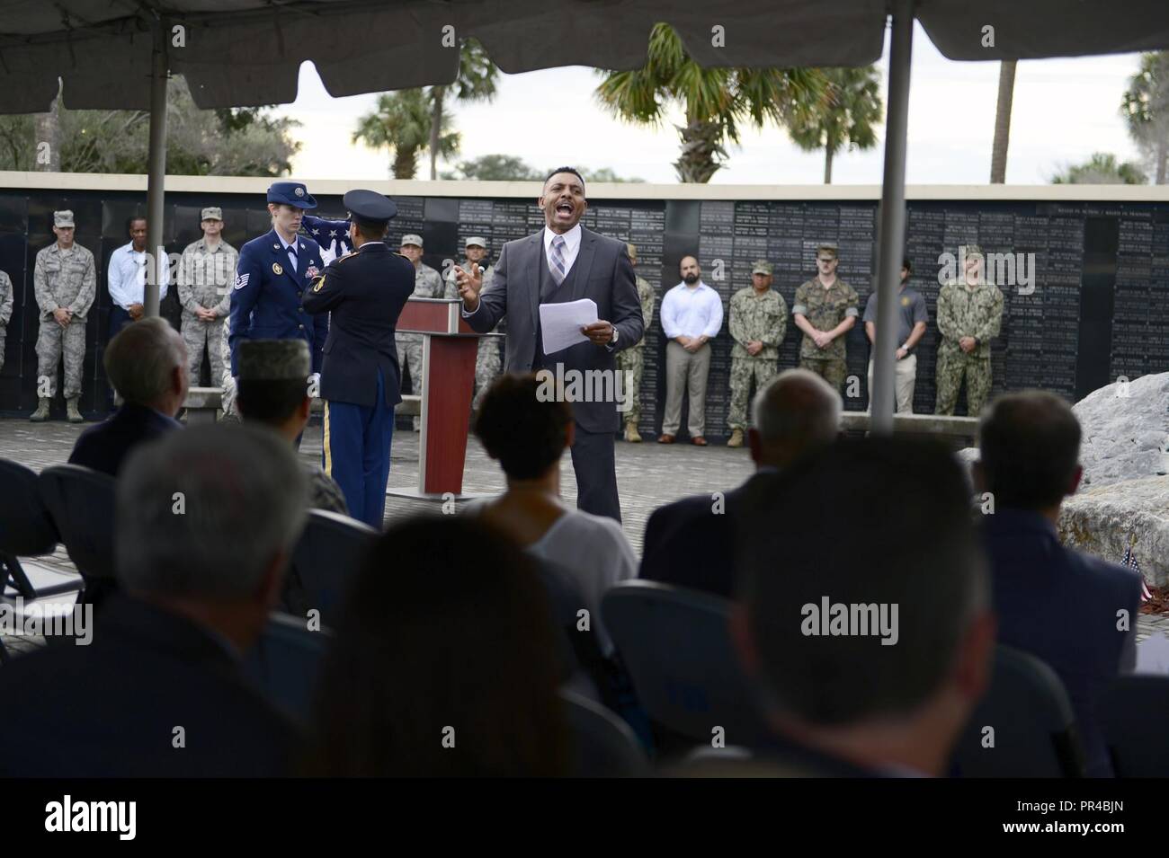 flag folding narration