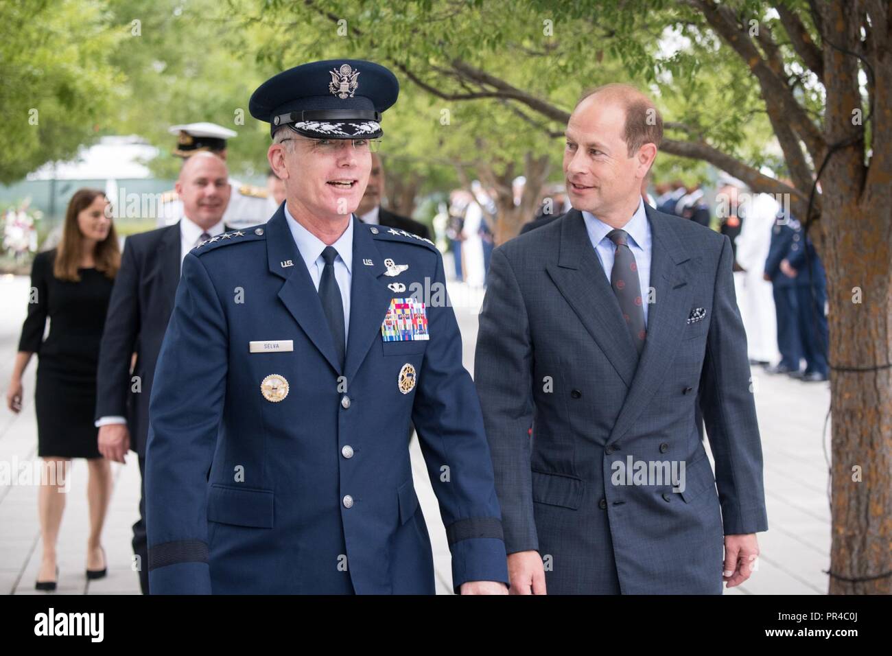 U S Air Force Gen Paul J Selva Vice Chairman Of The Joint Chiefs Of Staff Speaks With British Prince Edward Earl Of Wessex Before The Sept 11 Pentagon Memorial Observance Ceremony At U S Air Force Gen Paul J Selva Vice Chairman Of The Joint Chiefs Of Staff Speaks With British Prince Edward Earl Of Wessex Before The Sept 11 Pentagon Memorial Observance Ceremony At