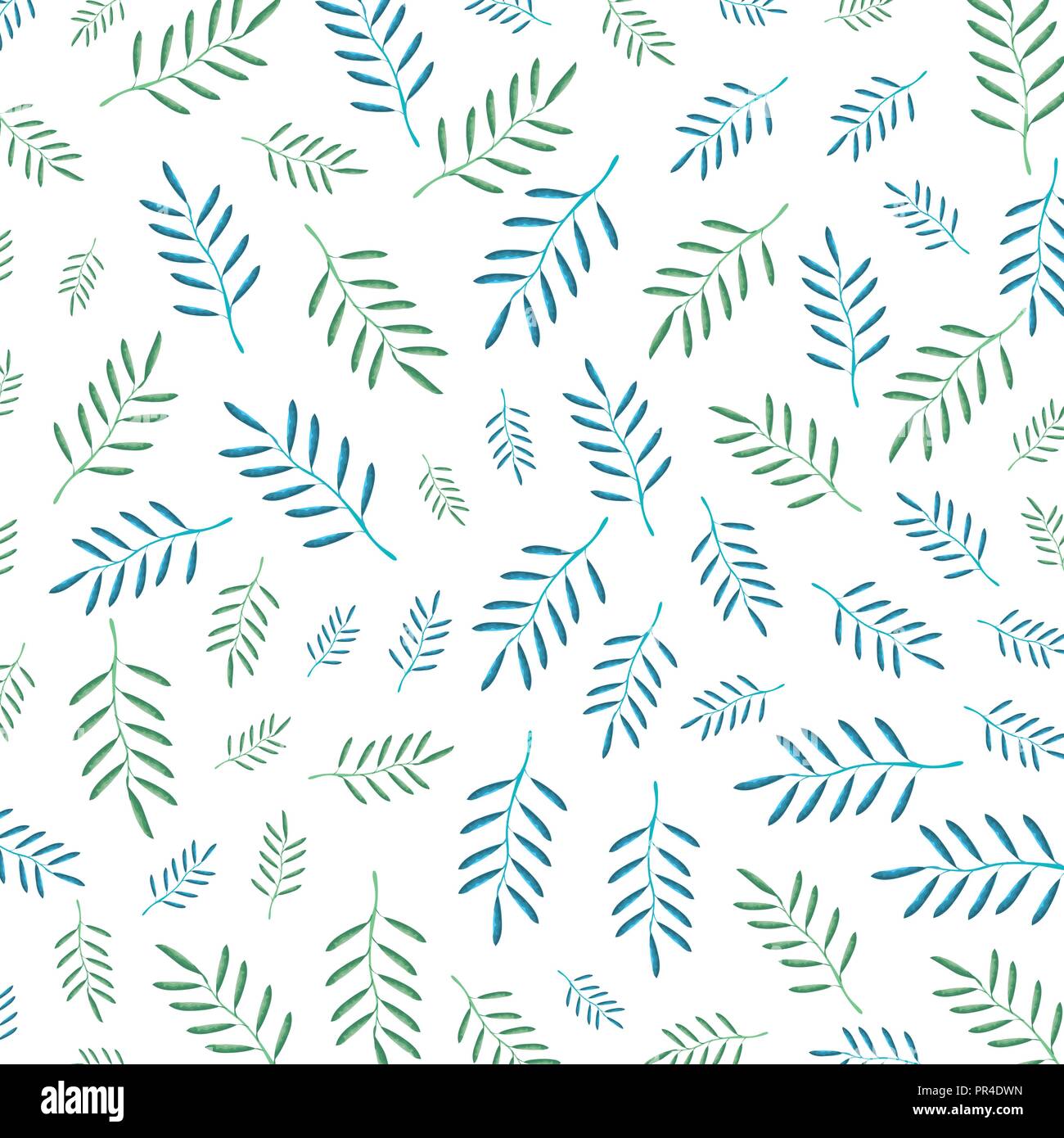 branches with leafs pattern background vector illustration design Stock ...