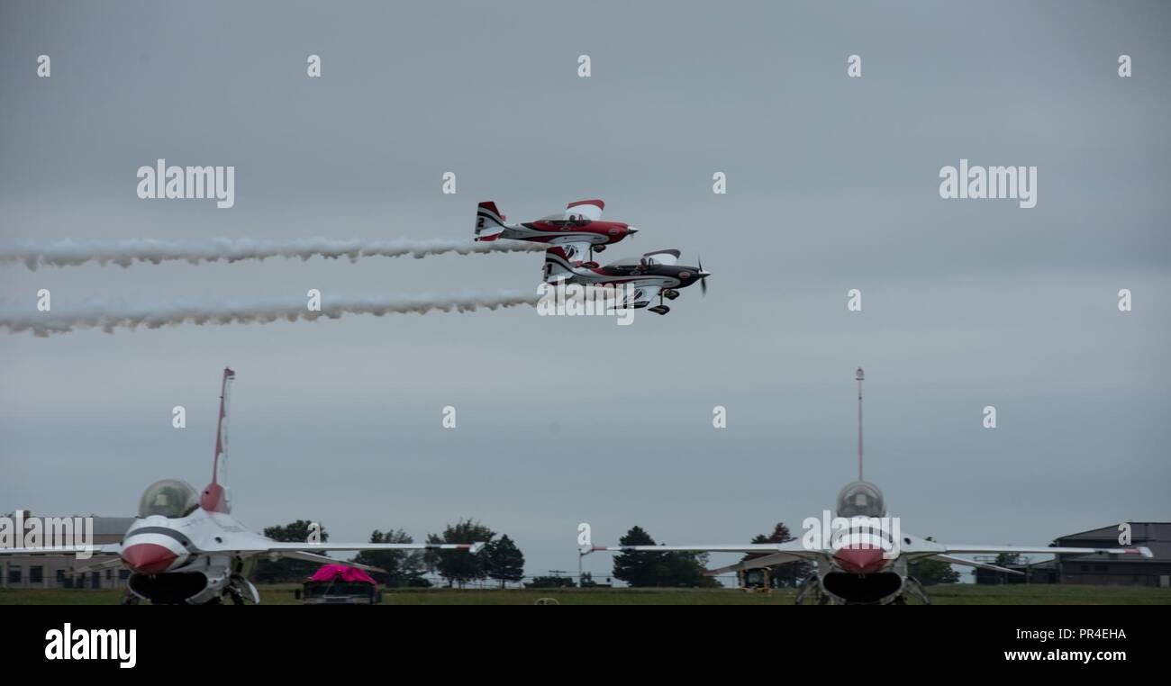 Red Line Airshows performs during the Frontiers in Flight Open House ...