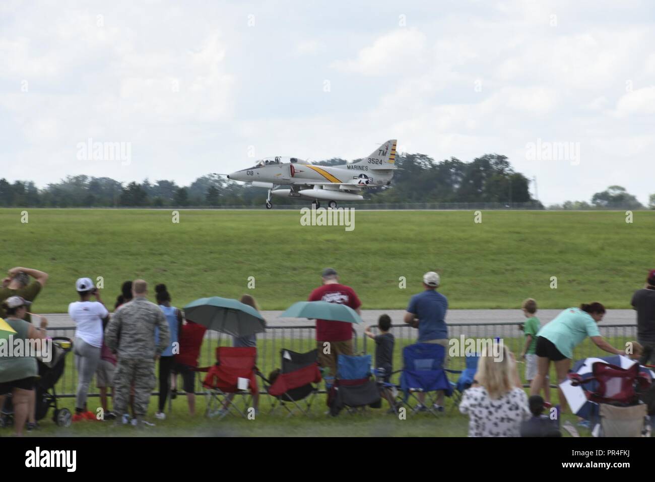 An A4 SkyHawk performs at the Red Tails Over Montgomery Air Show Sept