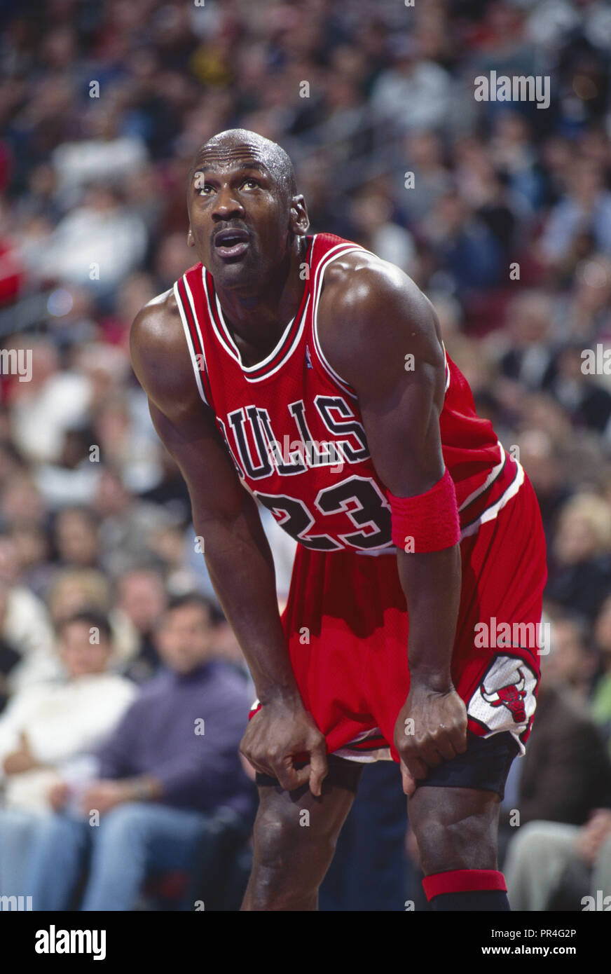 Michael Jordan of the Chicago Bulls. 1997-1998 Season Stock Photo
