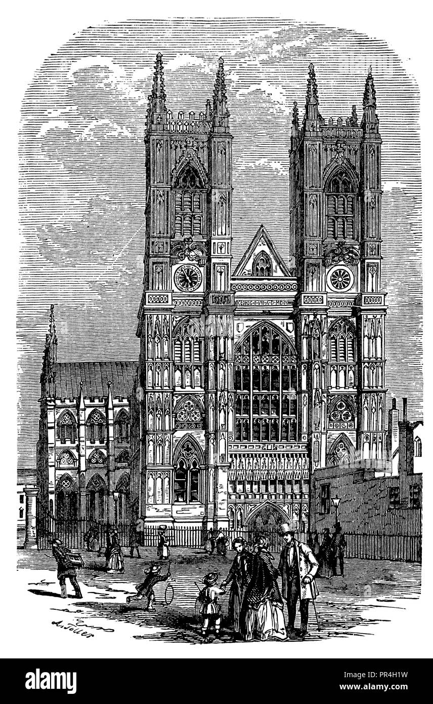 Westminster Abbey in London, A. Toller (Fuller?) 1896 Stock Photo - Alamy