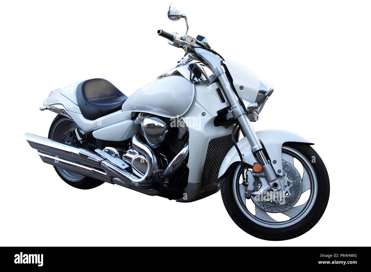 Modern motorcycle isolated on white background. Stock Photo