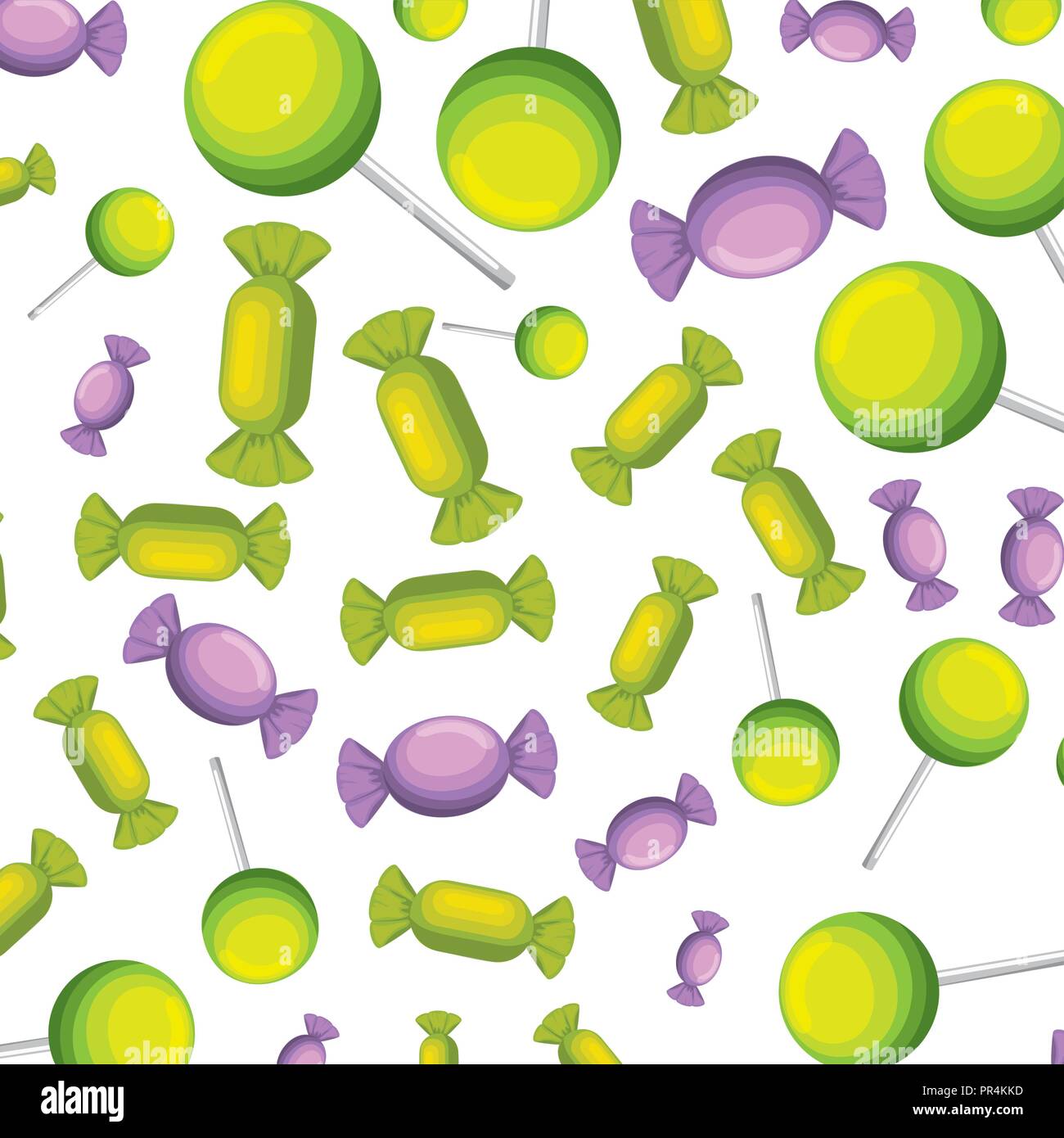 sweet lollipop and candies pattern background vector illustration ...