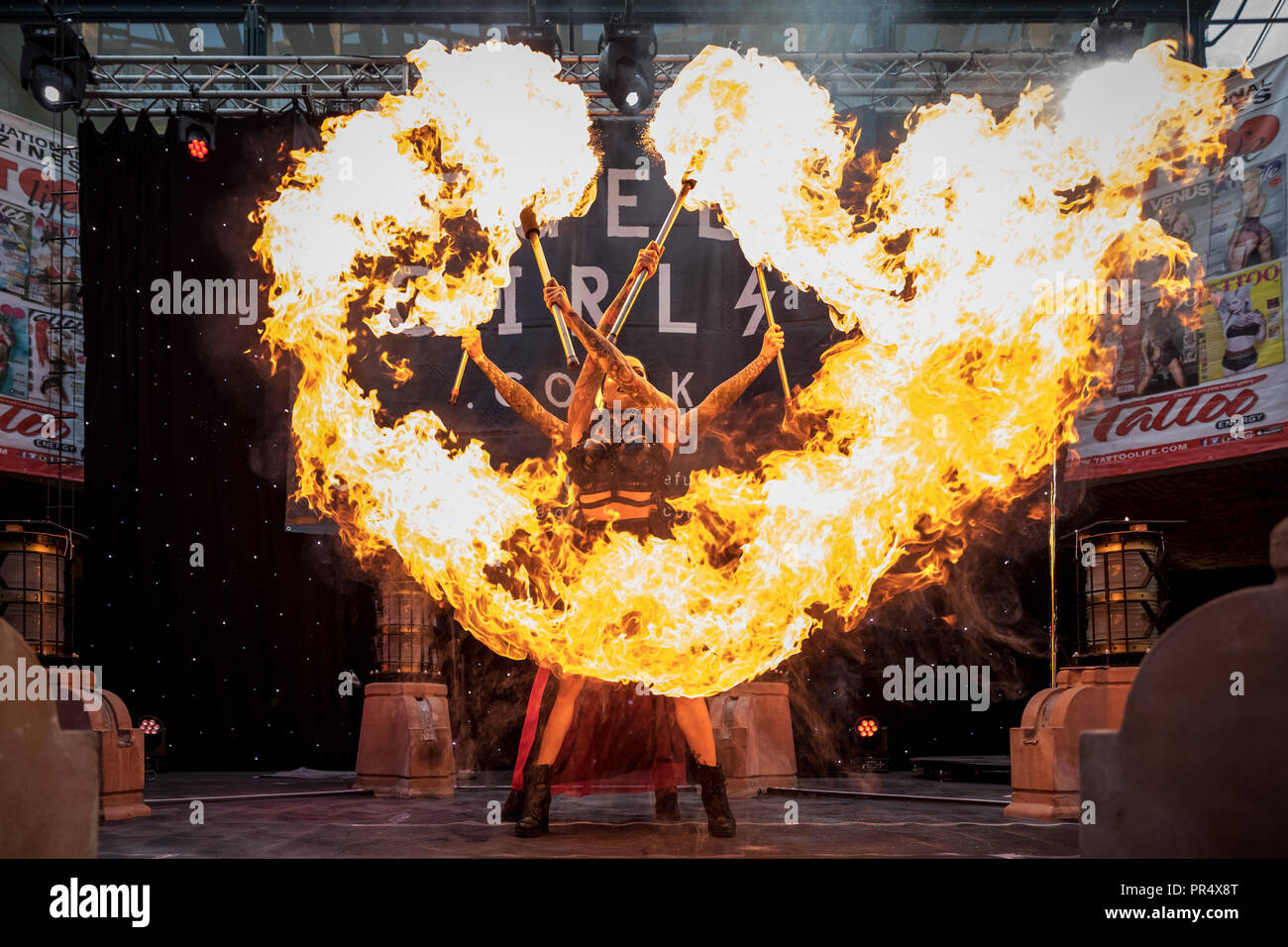 London, UK. 29th Sept, 2018. The Fuel Girls perform dazzling