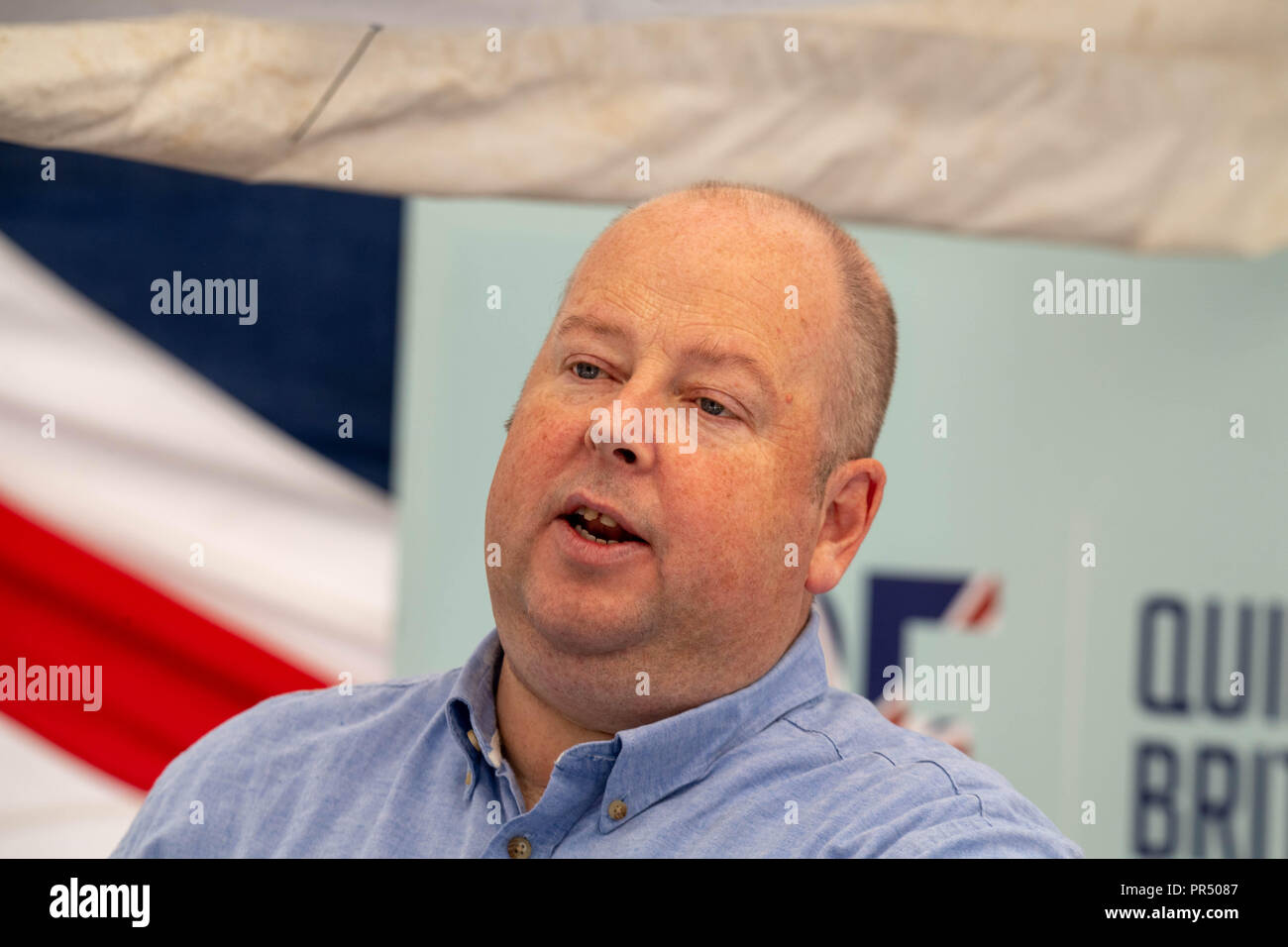 Brentwood Essex 29th September 2018 Essex Country Show in Weald Park Brentwood Essex in glorious autumn sunshine.  James Hillery formally of Great British Bake off gives a cookery6 demonstration Credit Ian Davidson/Alamy Live News Stock Photo