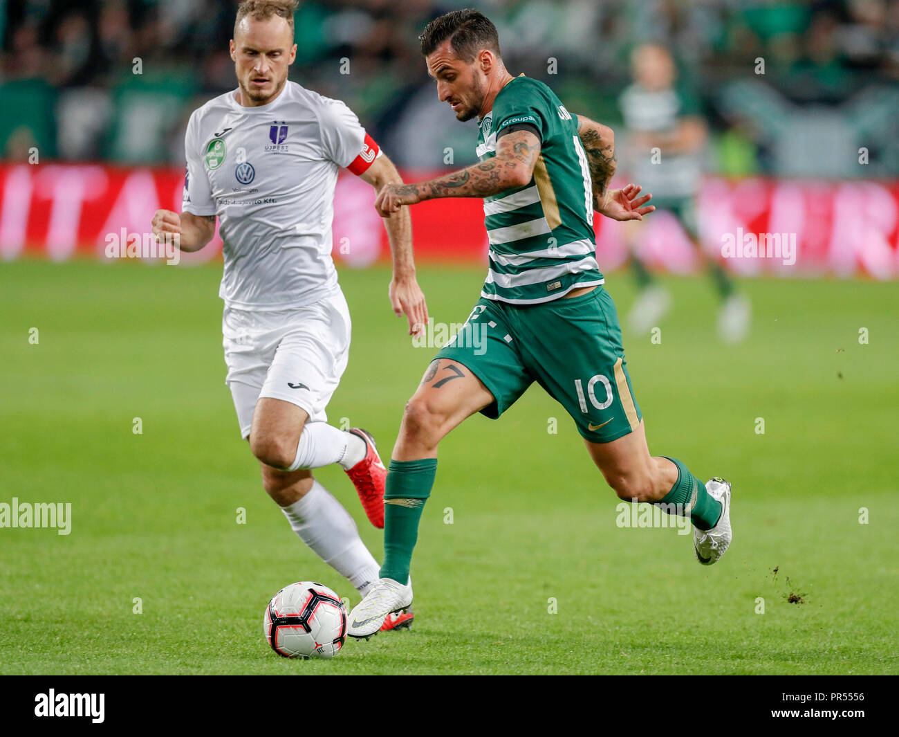 BUDAPEST, HUNGARY - JULY 24: Davide Lanzafame of Ferencvarosi TC celebrates  his goal during the UEFA Champions League Qualifying Round match between Ferencvarosi  TC and Valletta FC at Ferencvaros Stadium on July