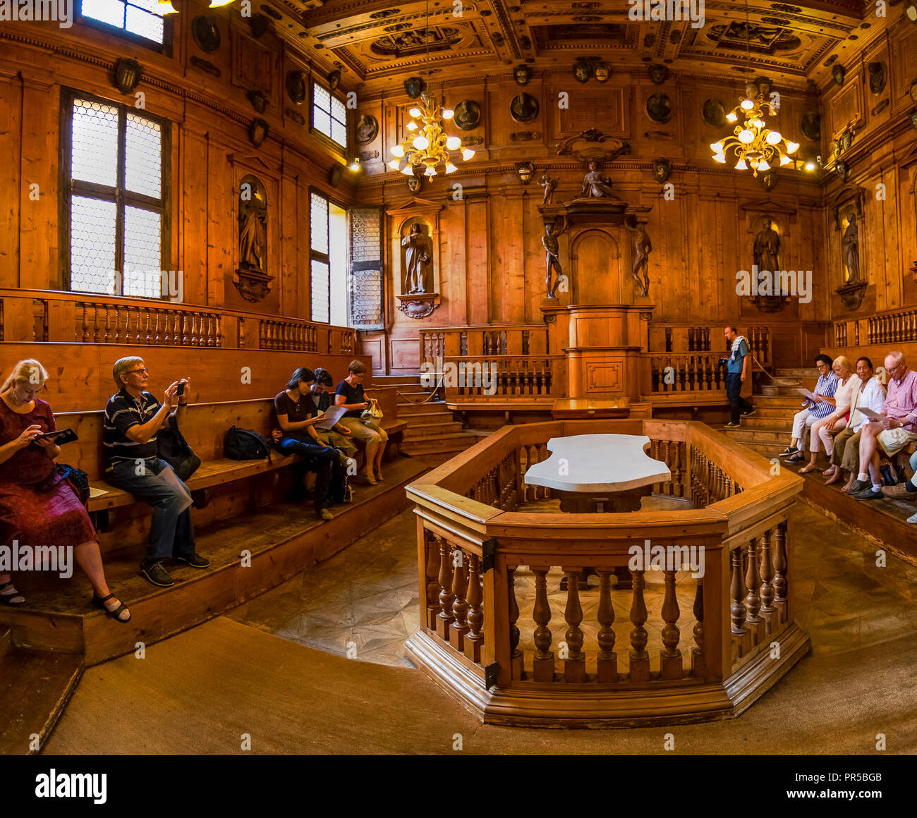 Anatomical theatre of the Archiginnasio, Bologna, Italy Stock Photo Alamy