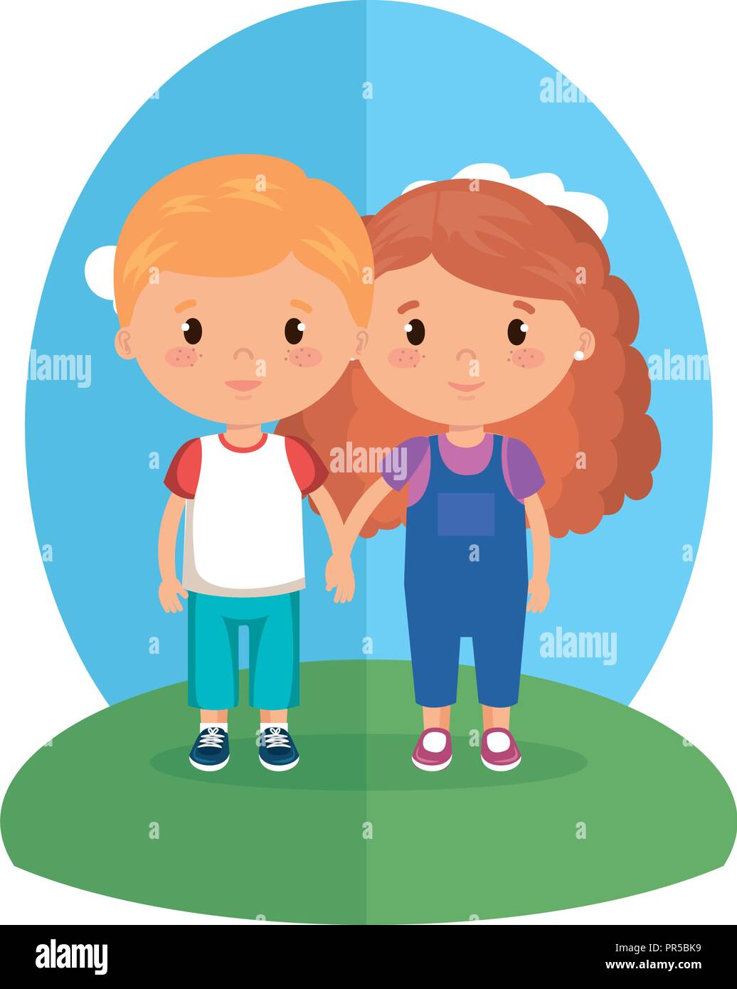 cute and little kids characters vector illustration design Stock Vector ...