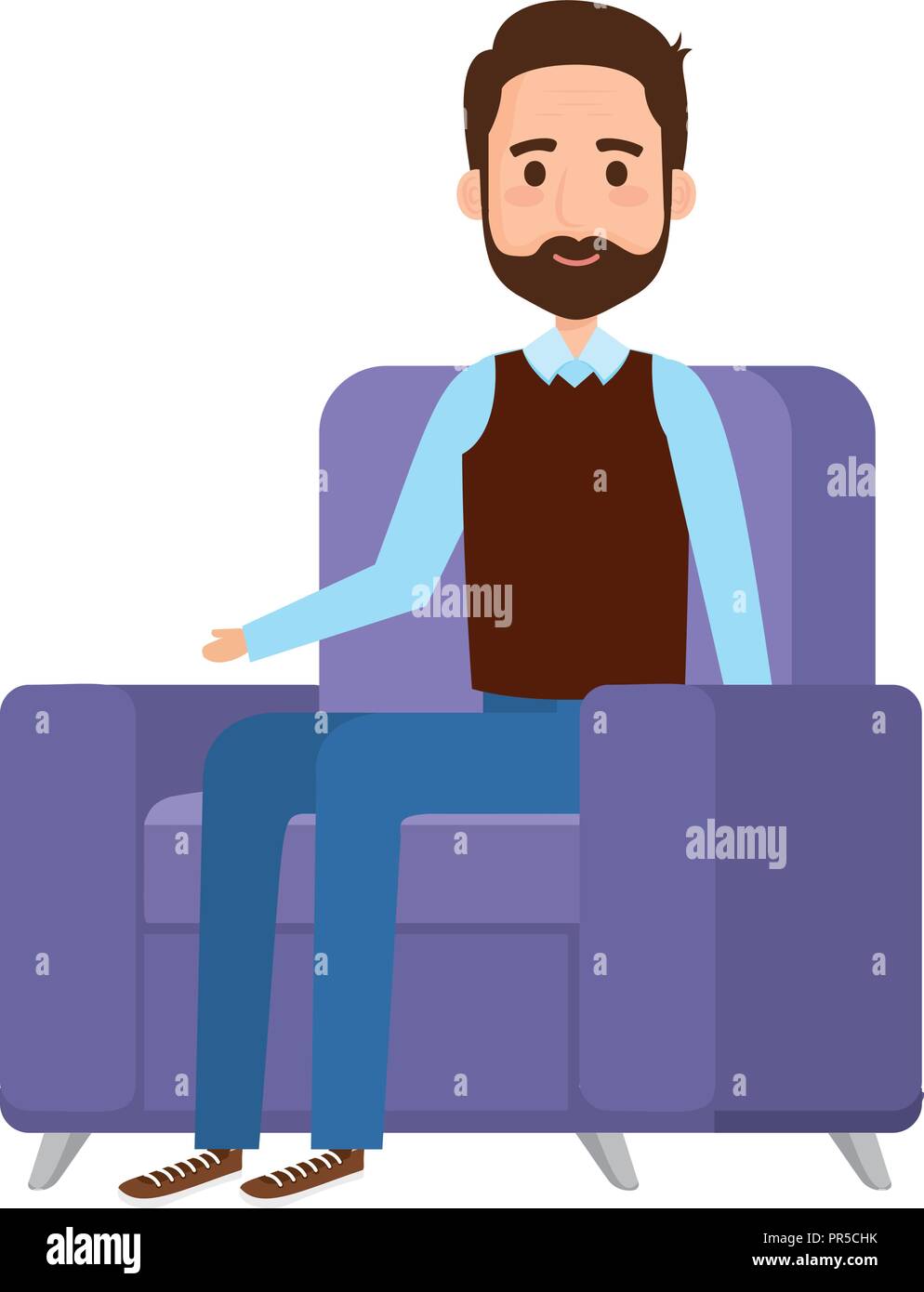 old man in the sofa avatar character Stock Vector Image & Art - Alamy