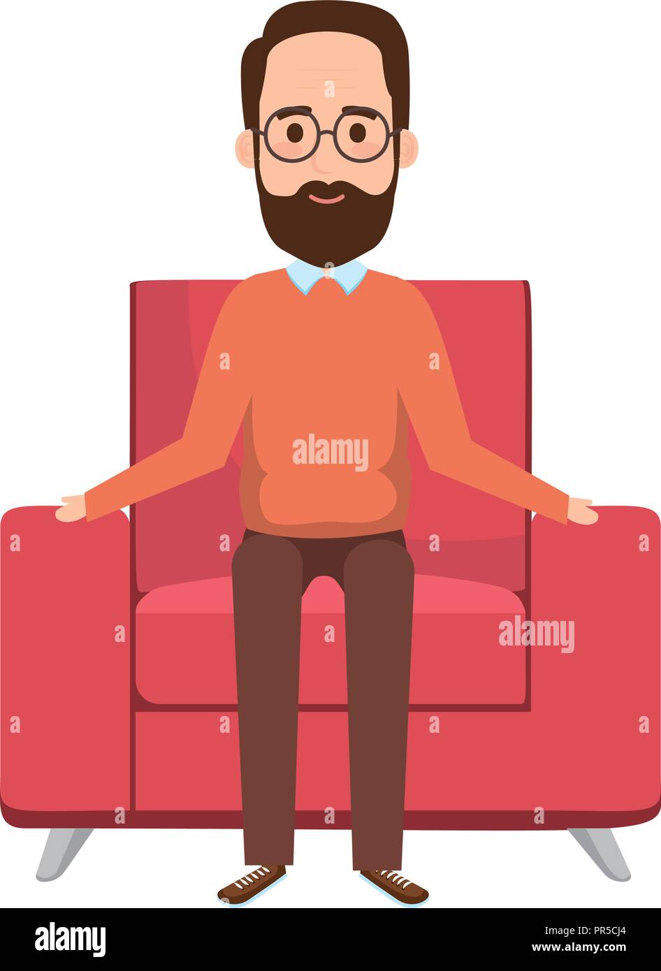 old man in the sofa avatar character Stock Vector Image & Art - Alamy