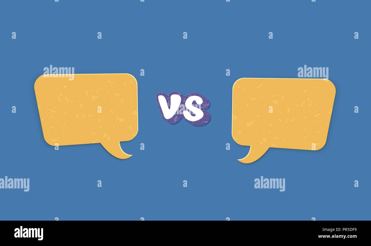 Versus template with texture. VS screen with empty space. Battle ...
