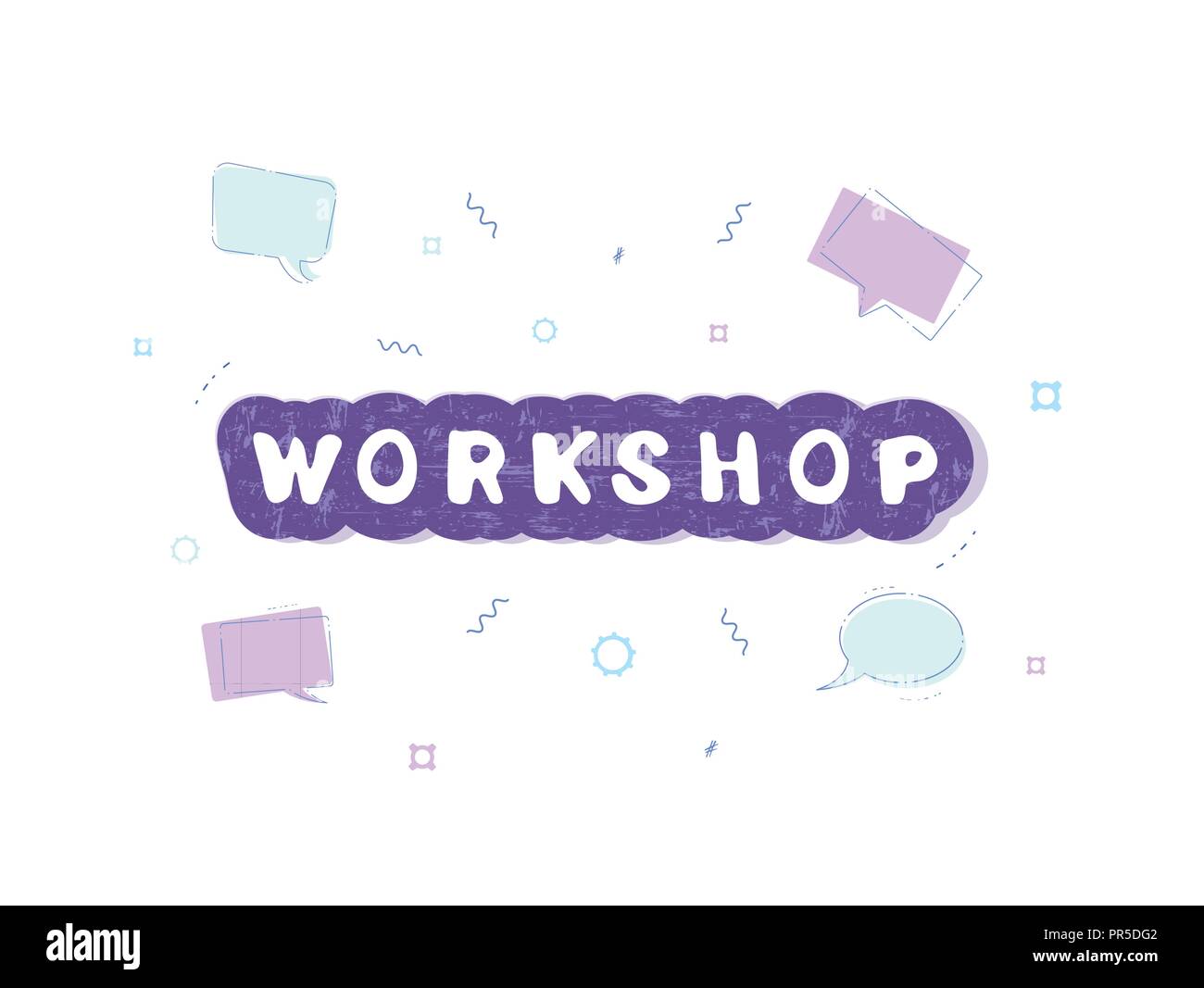 announcement composition. Template with handwritten lettering