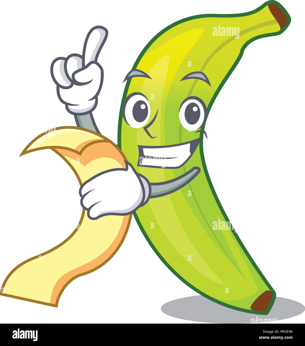 With menu a organic fruit green banana cartoon Stock Vector Image & Art