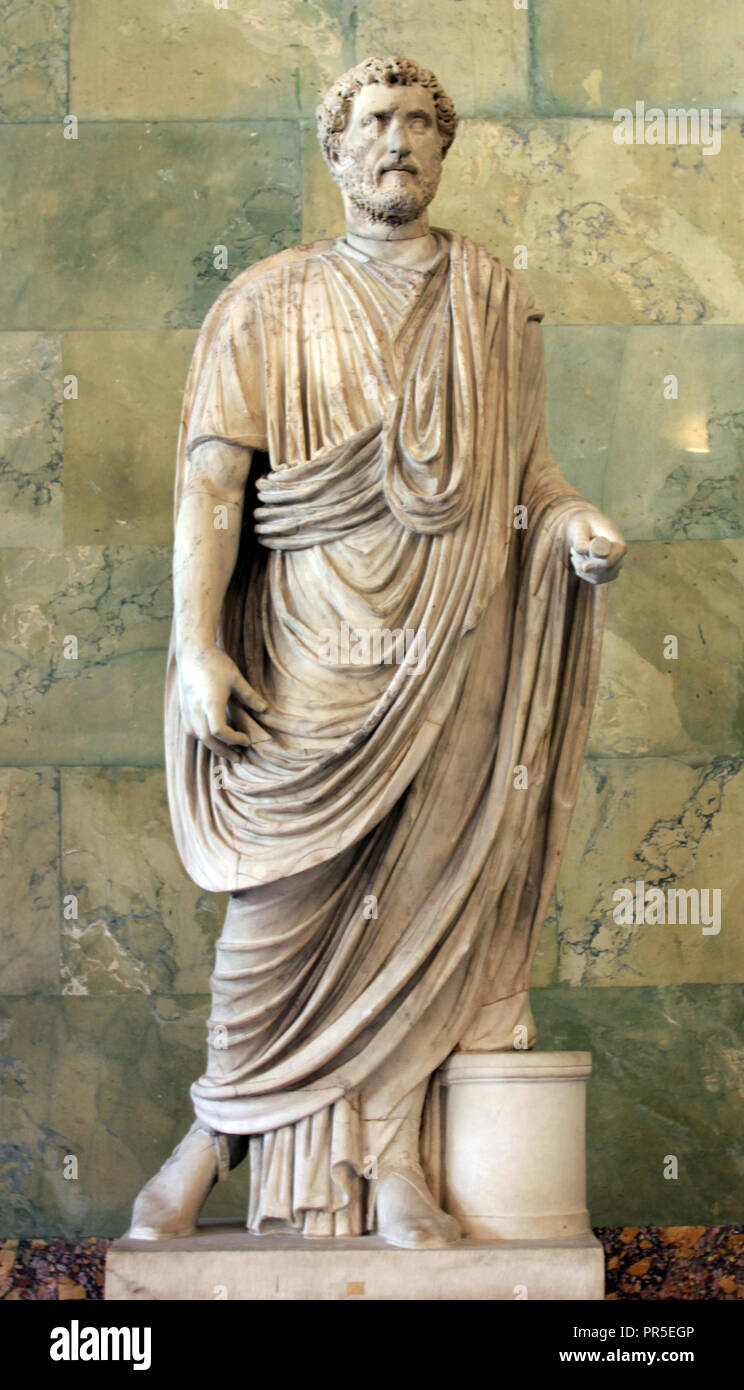 A very grand and elegant marble statue as seen in the sculpture room of ...