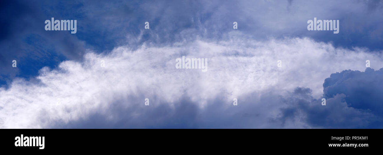 Blue sky panorama with clouds Stock Photo - Alamy