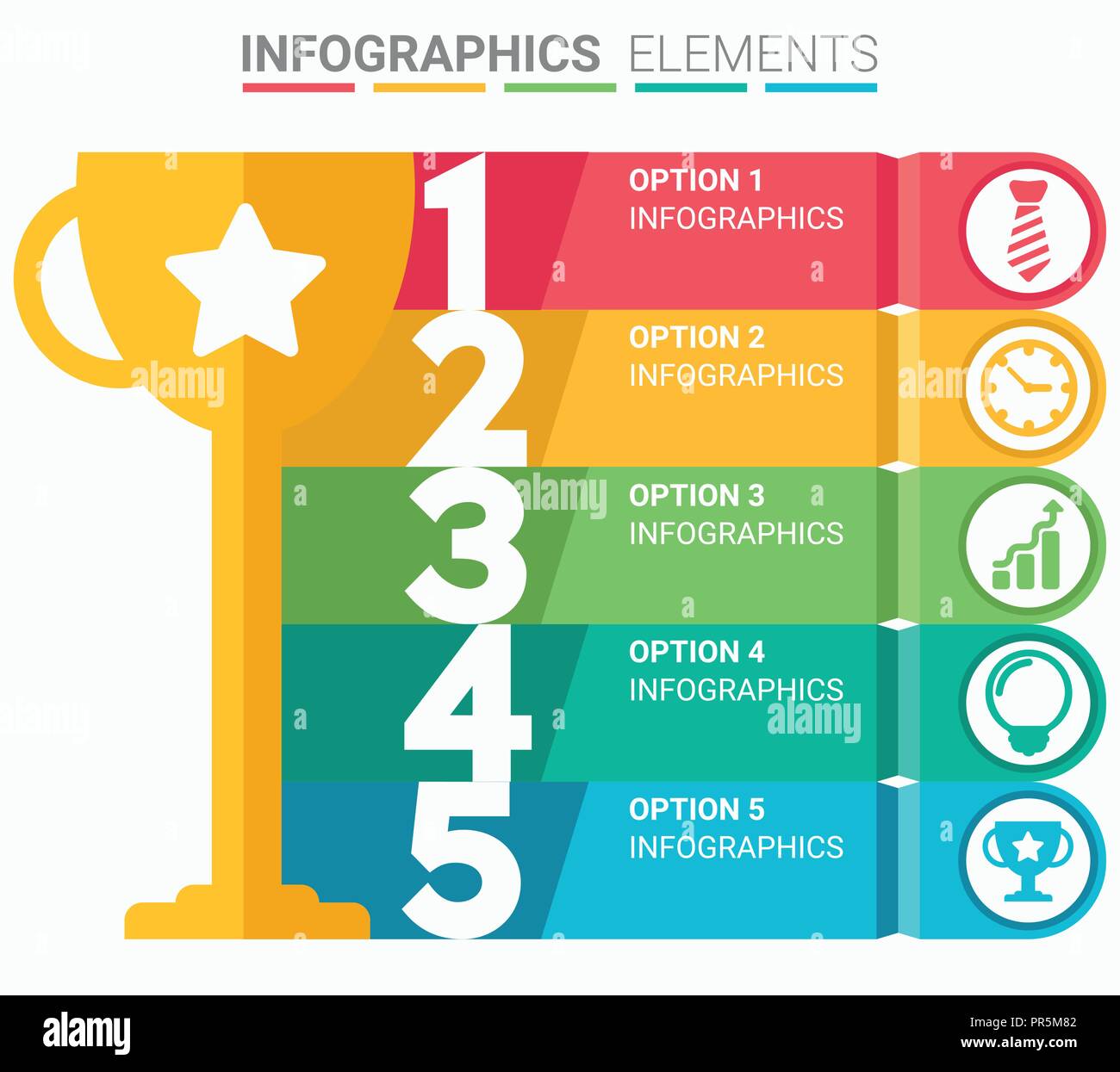 INFOGRAPHICS element abstract design the number top five list template  Stock Vector Image & Art - Alamy