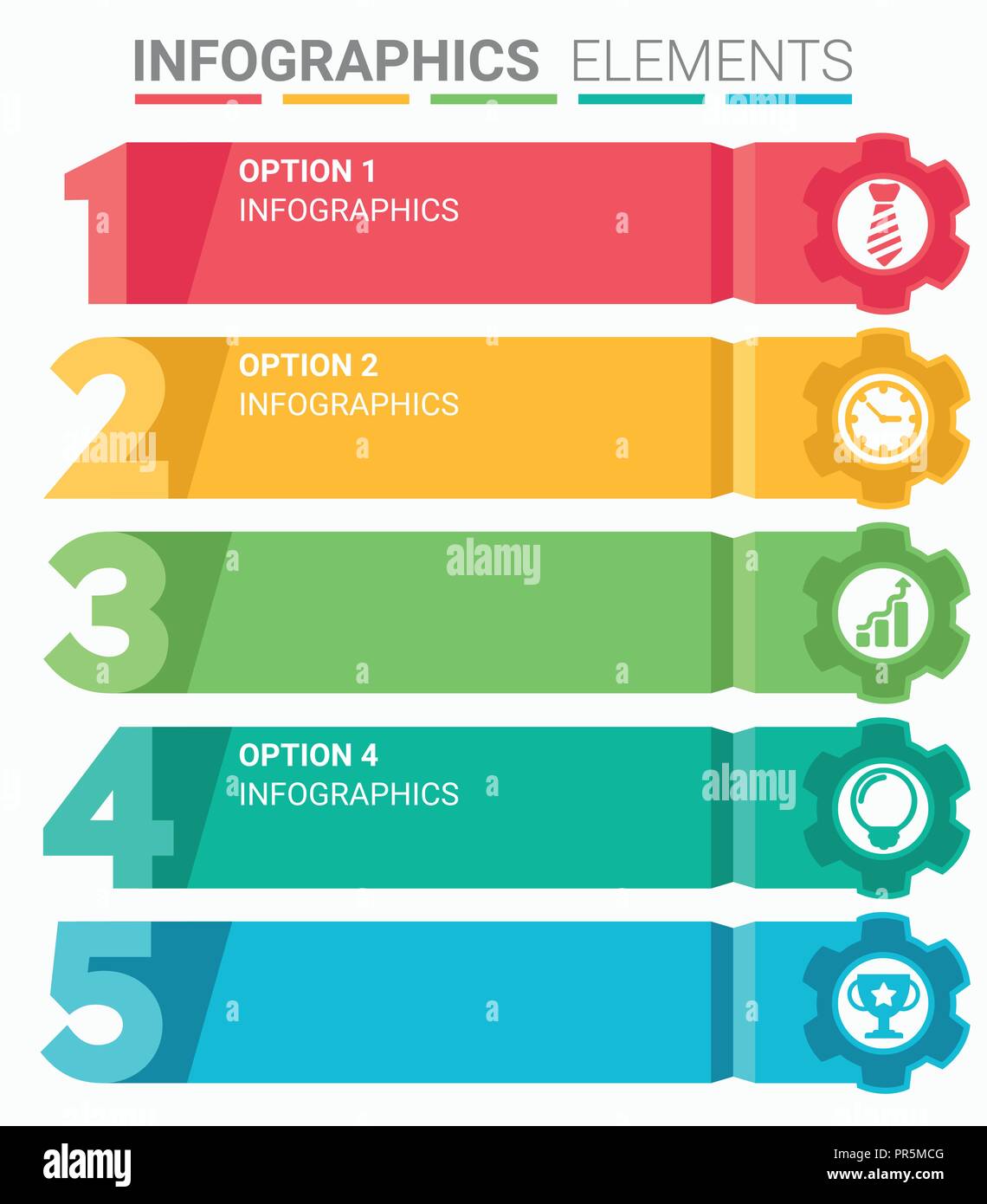 INFOGRAPHICS element abstract design the number top five list template