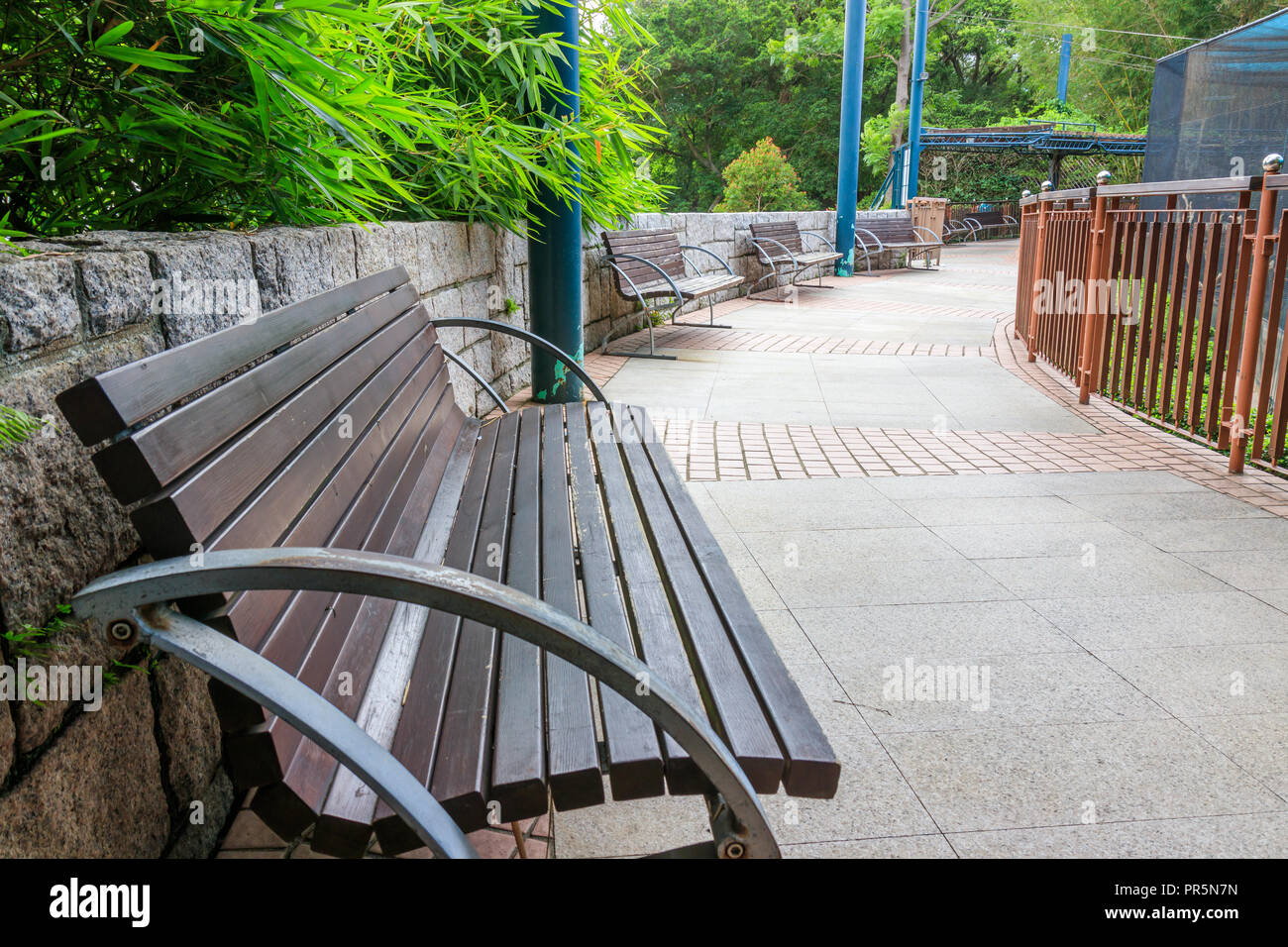 Hong Kong - July  05, 2018: View Inside Kowloon Park Stock Photo