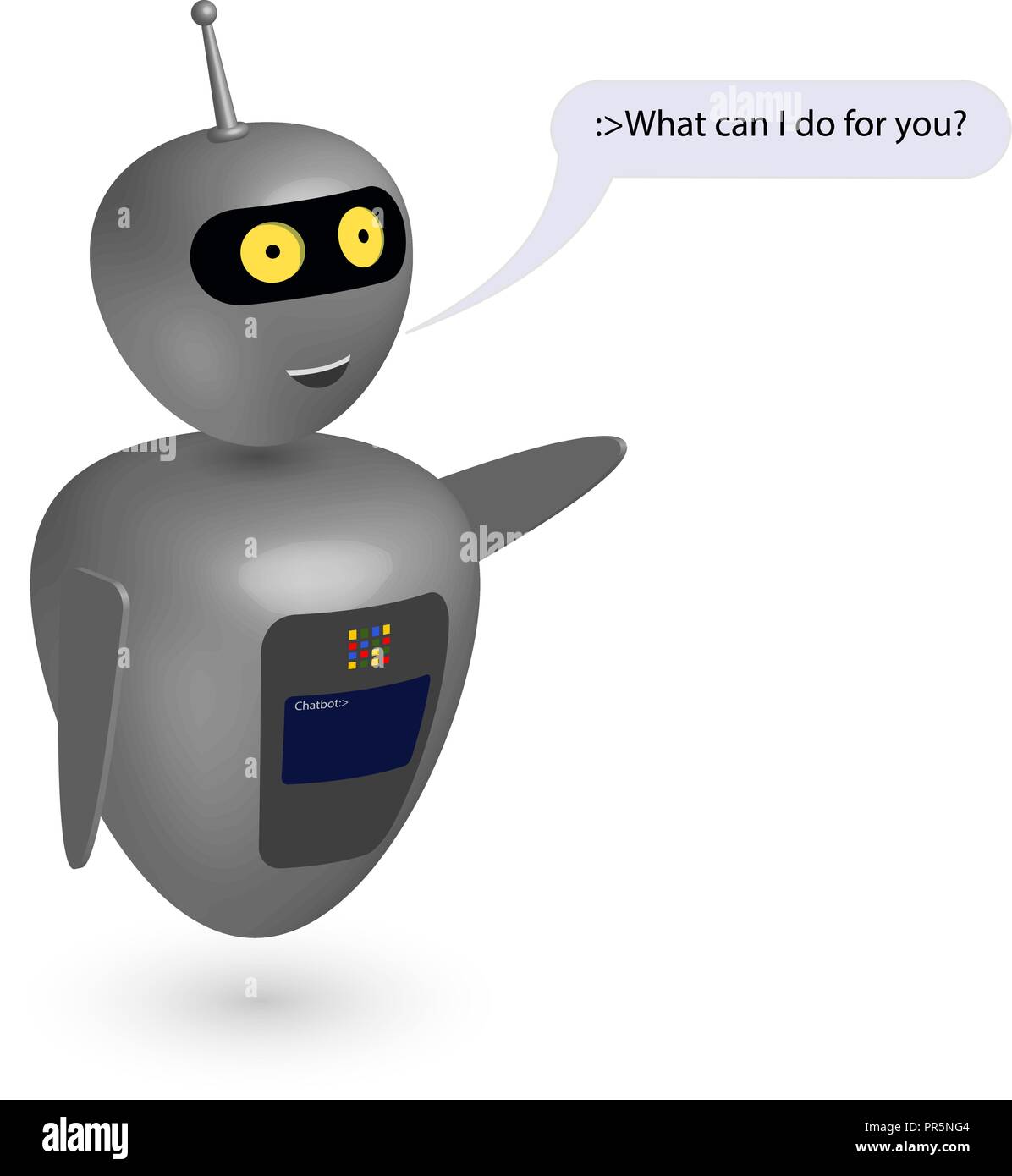 Chatbot say users What can I do. Vector Stock Vector