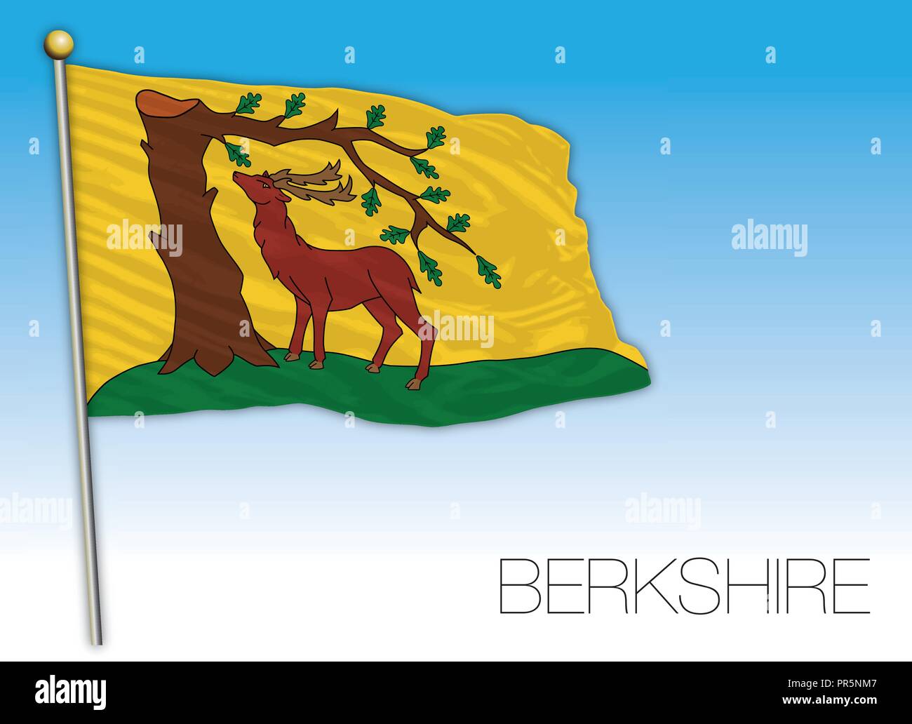 Berkshire flag, United Kingdom, vector illustration Stock Vector