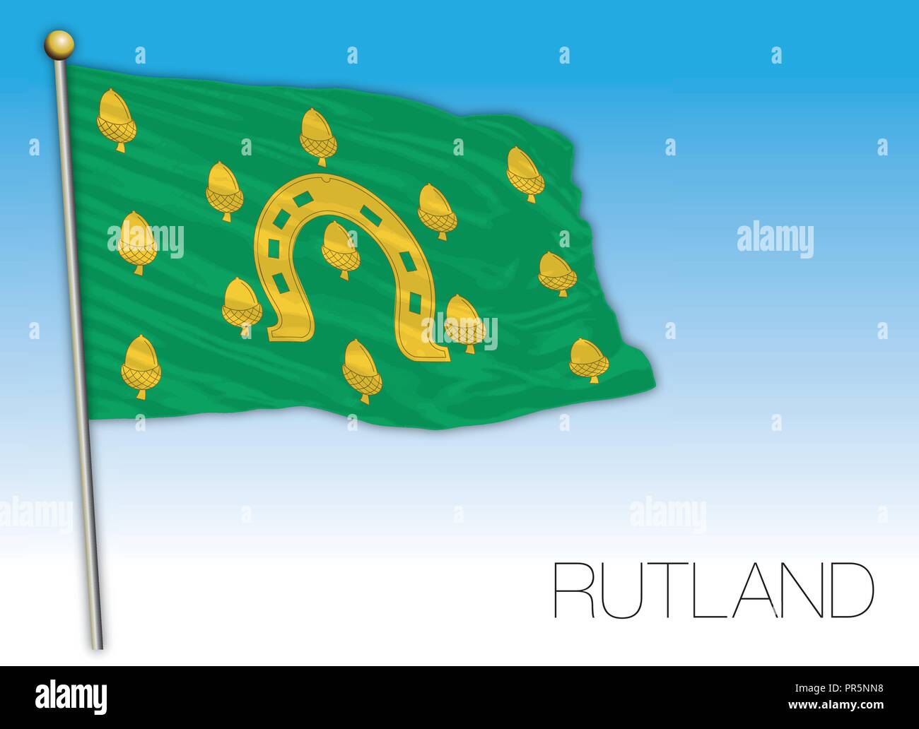 Rutland flag, United Kingdom, vector illustration Stock Vector