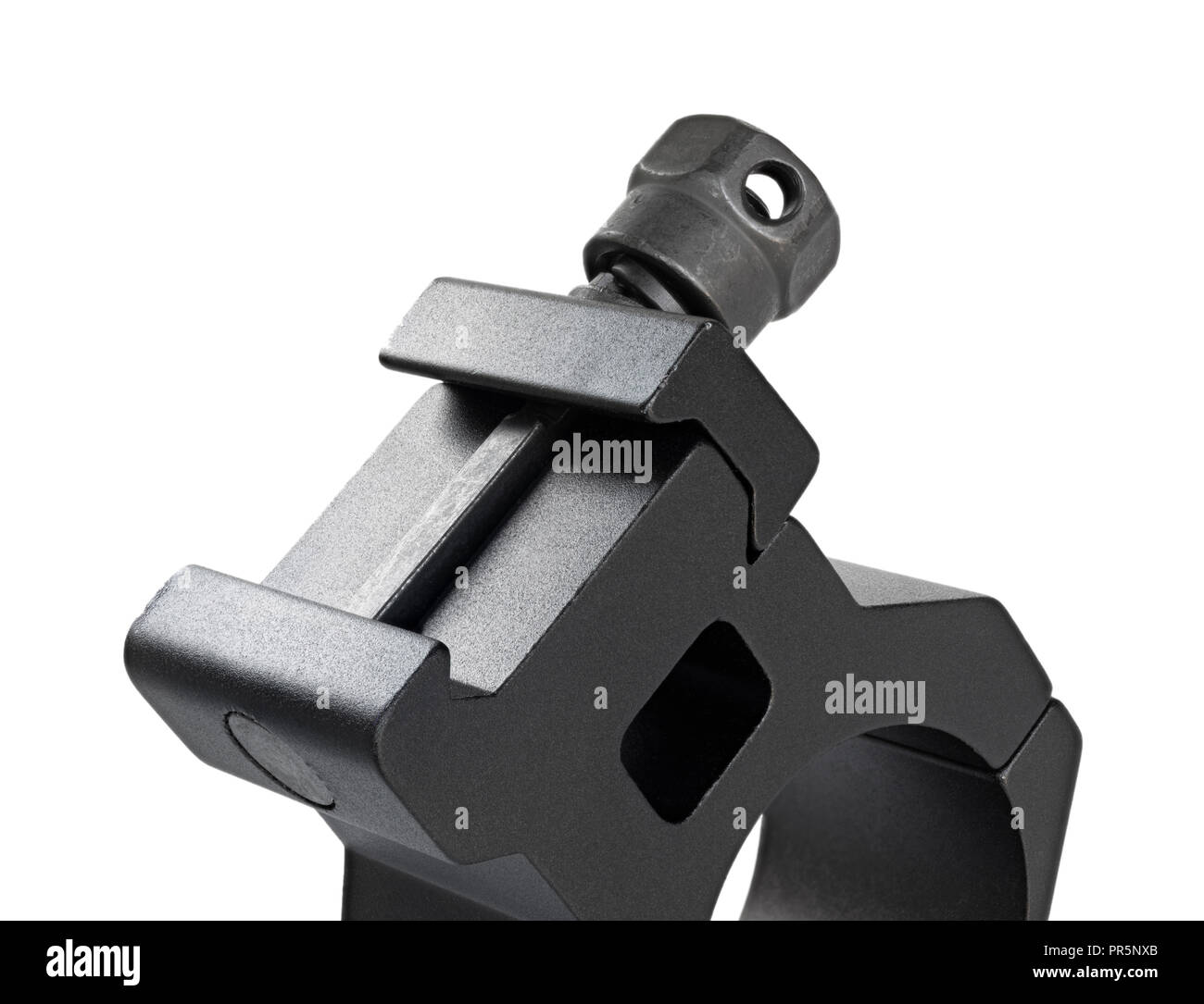 Bottom of the base used to anchor a rifle scope Stock Photo Alamy