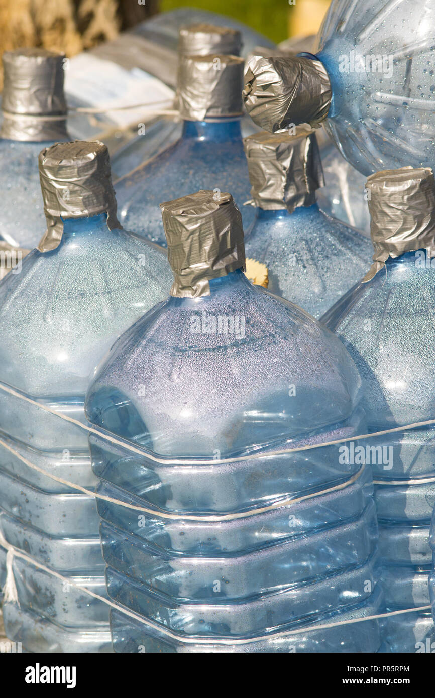 big water bottles to be reused Stock Photo Alamy