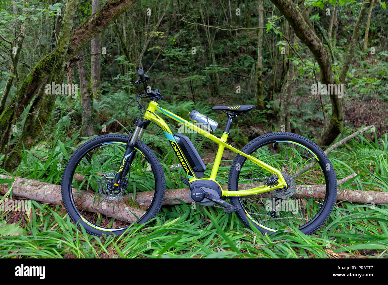 e-Bike of the Spanish brand Orbea and Keram 20 model of the year 2018, with Bosch engine of 250 W. and 500 Wh battery. Photo taken on September 29, 20 Stock Photo