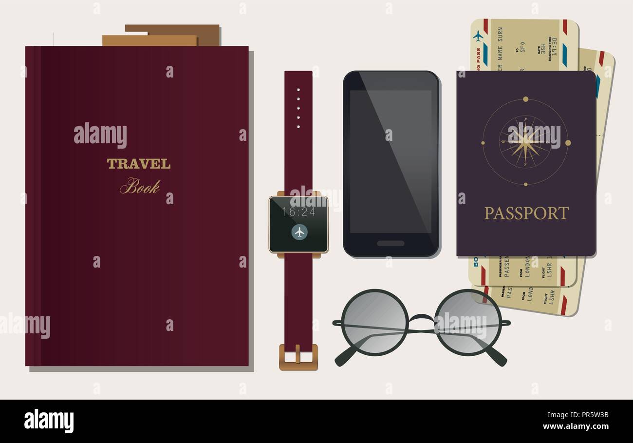 Trip planning money travel Stock Vector Images - Alamy