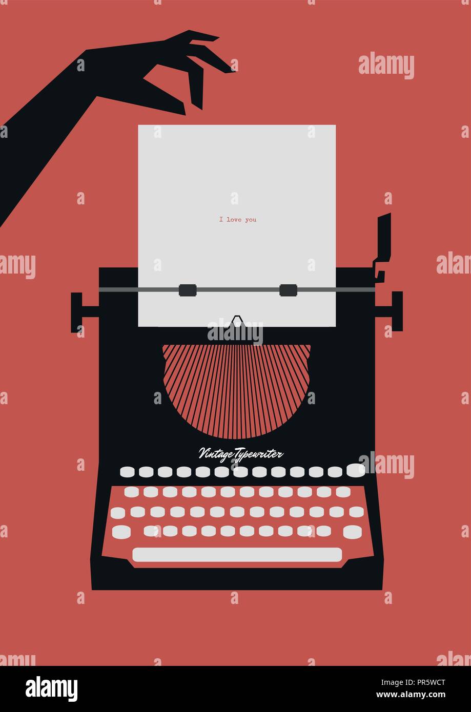 Vintage typewriter keyboard letters Stock Vector Images Alamy