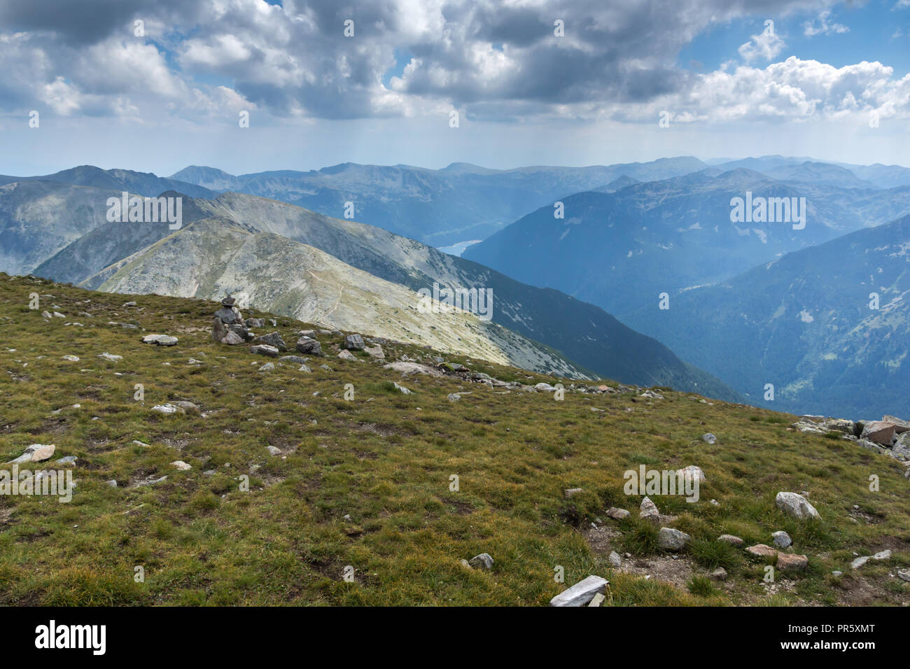 Amazing Landscape from Musala Peak, Rila mountain, Bulgaria Stock Photo ...