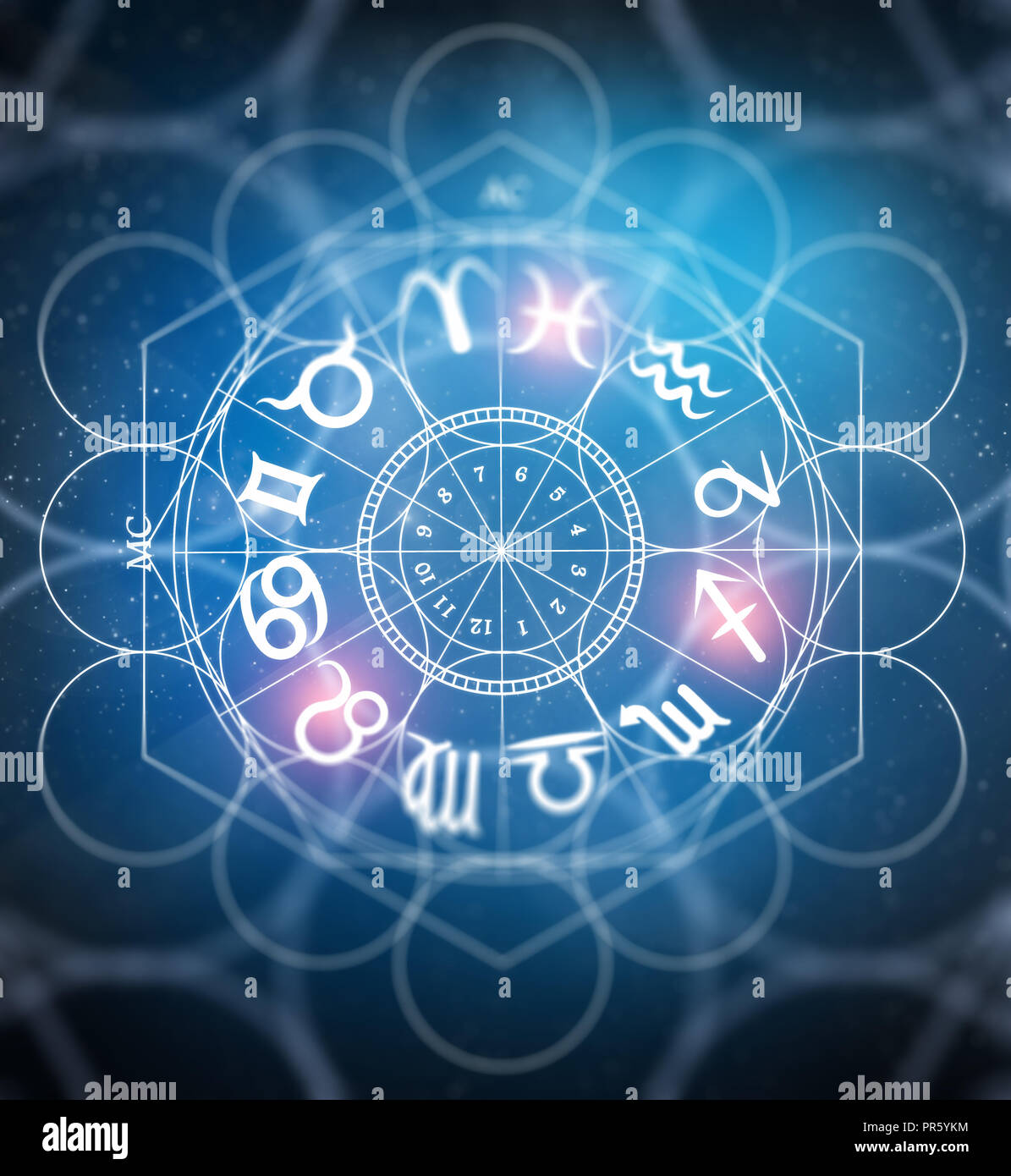 zodiac astrology symbols Stock Photo