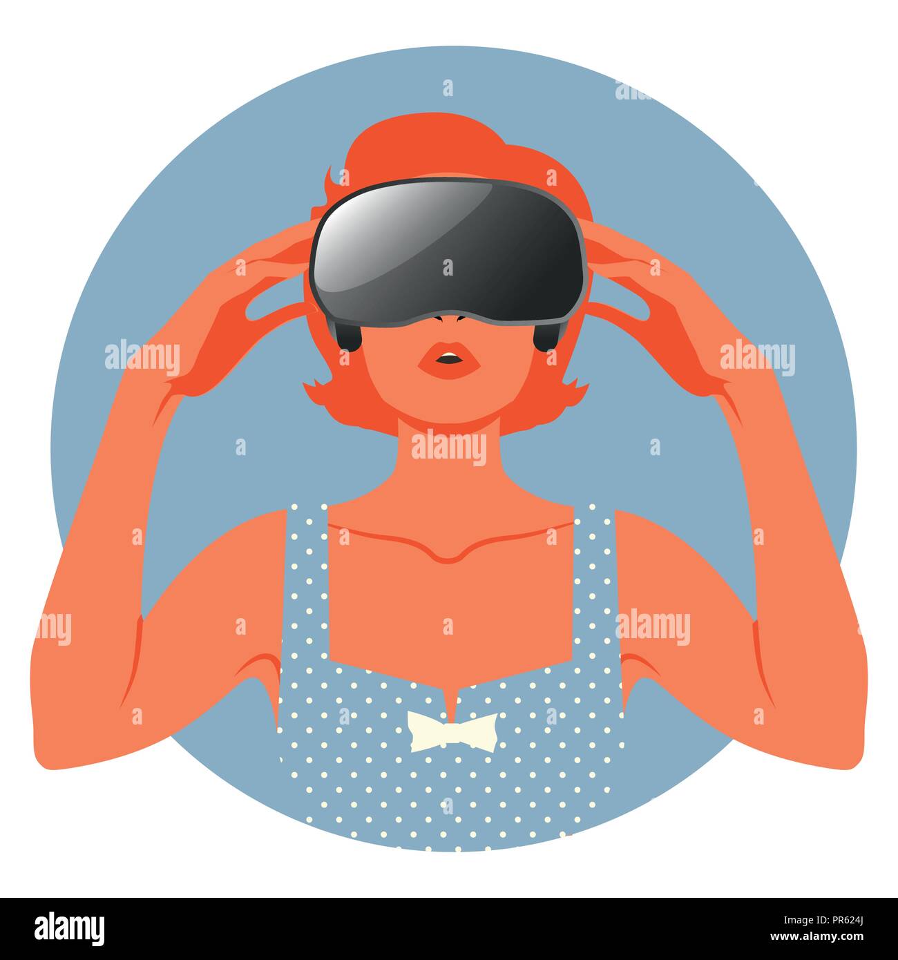 Girl wearing glasses Stock Vector Images - Alamy
