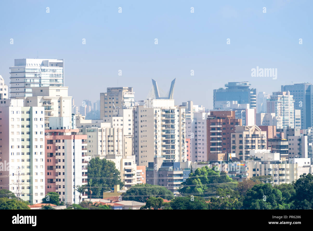 View of Sao Paulo city the biggest finance city in Brazil Stock Photo