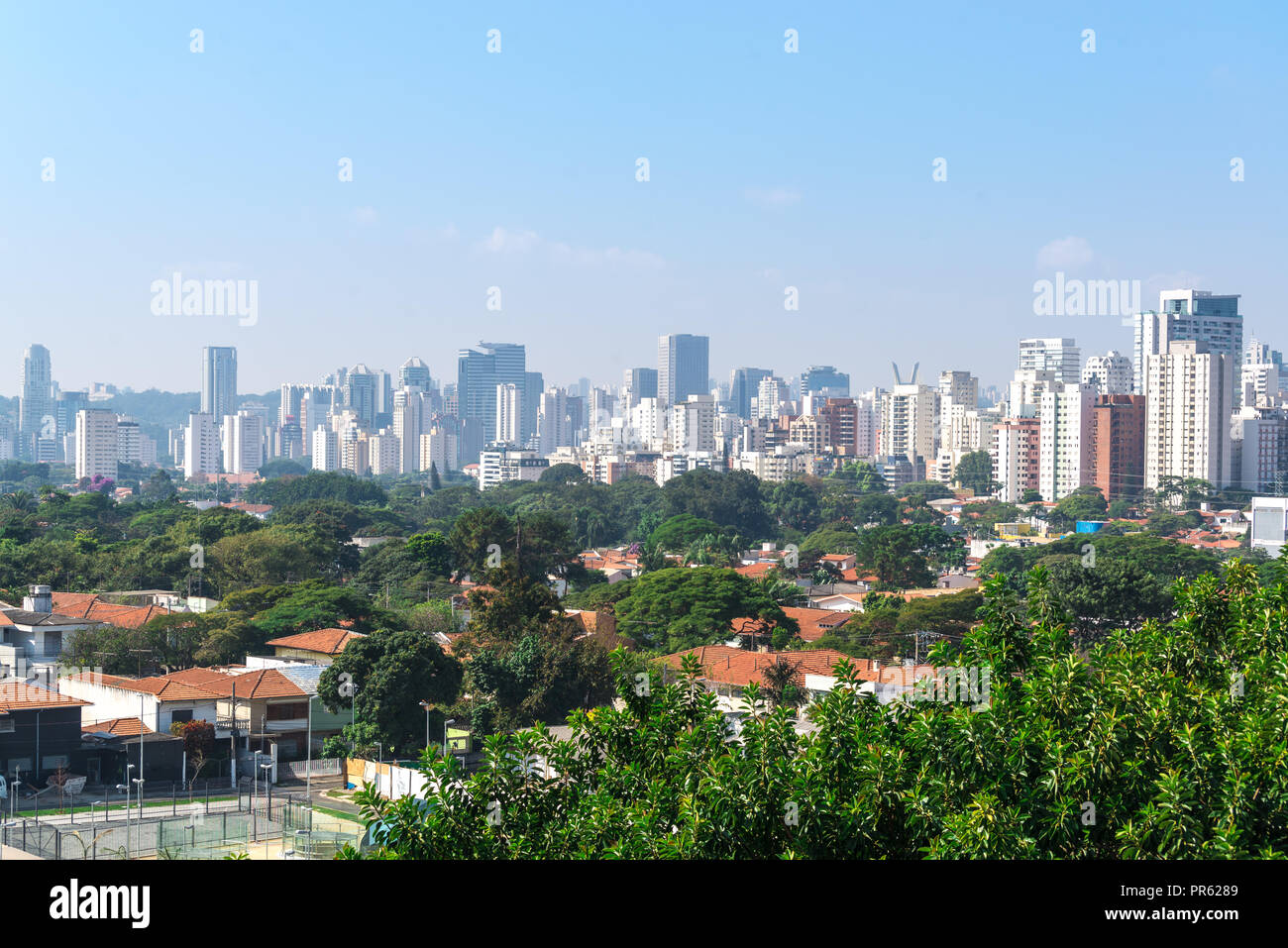 View of Sao Paulo city the biggest finance city in Brazil Stock Photo