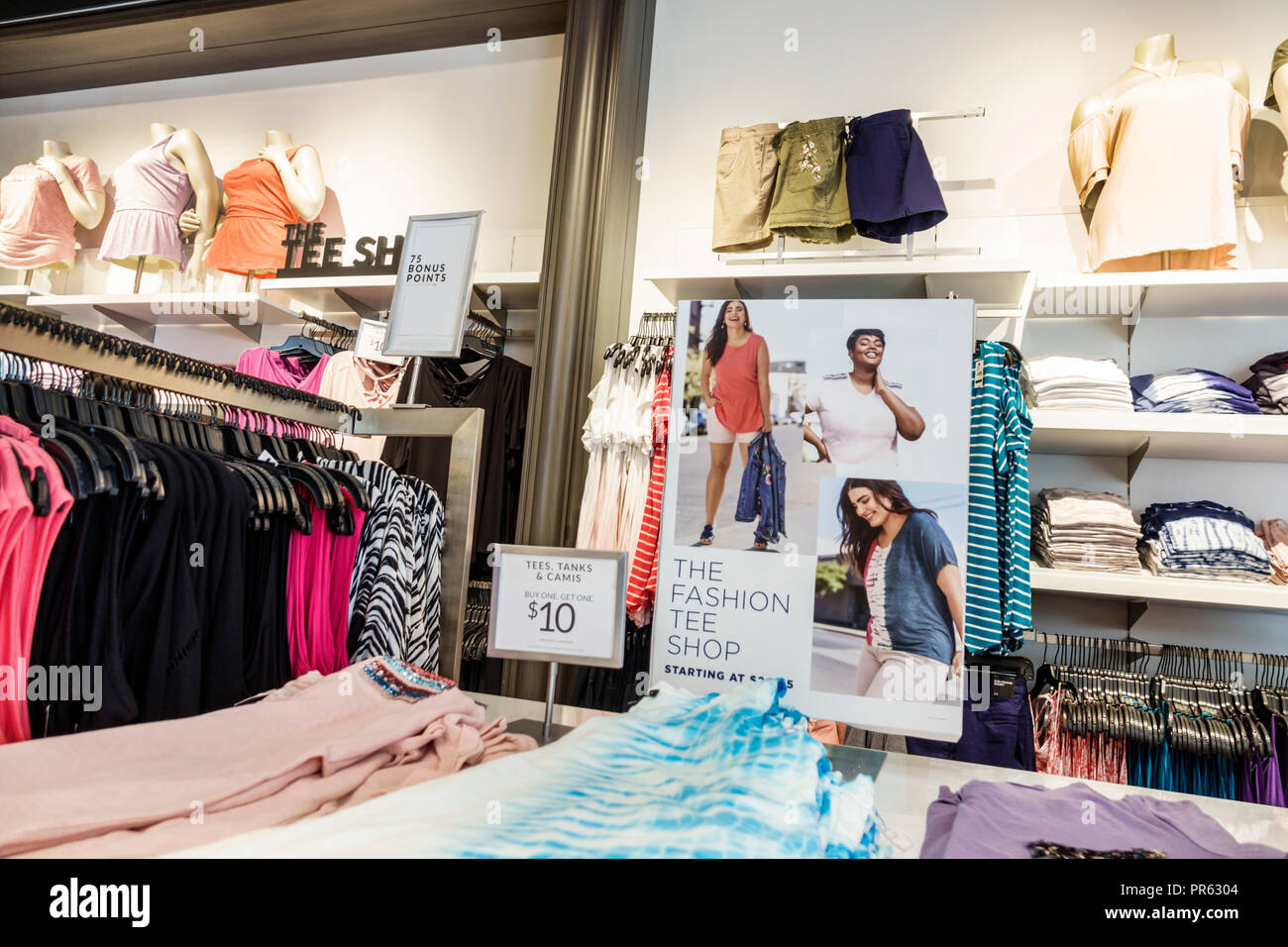 Florida, Miami, Kendall, The Palms at Town & Country Mall, Lane Bryant,  inside interior, shopping shopper shoppers shop shops market markets  marketpla Stock Photo - Alamy