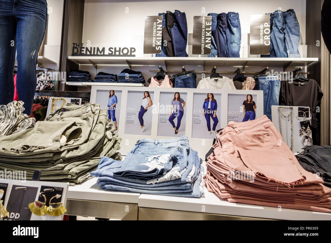 Miami Florida,Kendall,The Palms at Town & Country Mall,Lane Bryant,inside interior,shopping shopper shoppers shop shops market markets marketplace buy Stock Photo