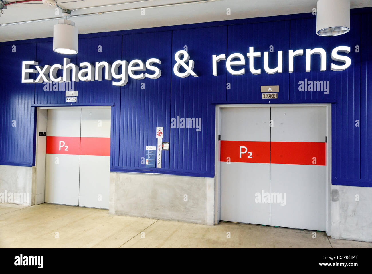Miami Florida,Doral,IKEA,inside interior,exchanges returns elevators