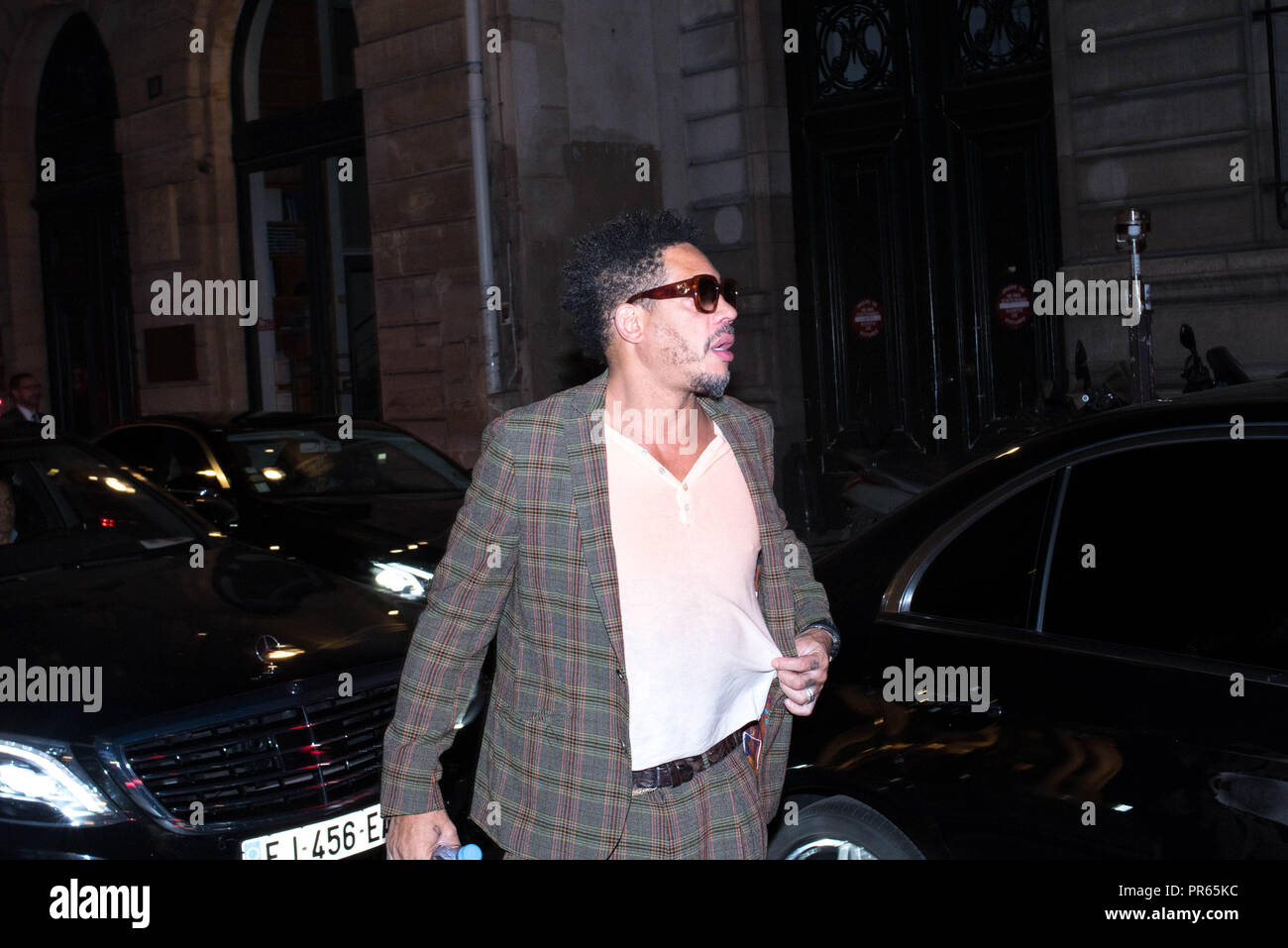 Fashion Week in Paris: Joey Starr arrives for Etam Live SHow takes