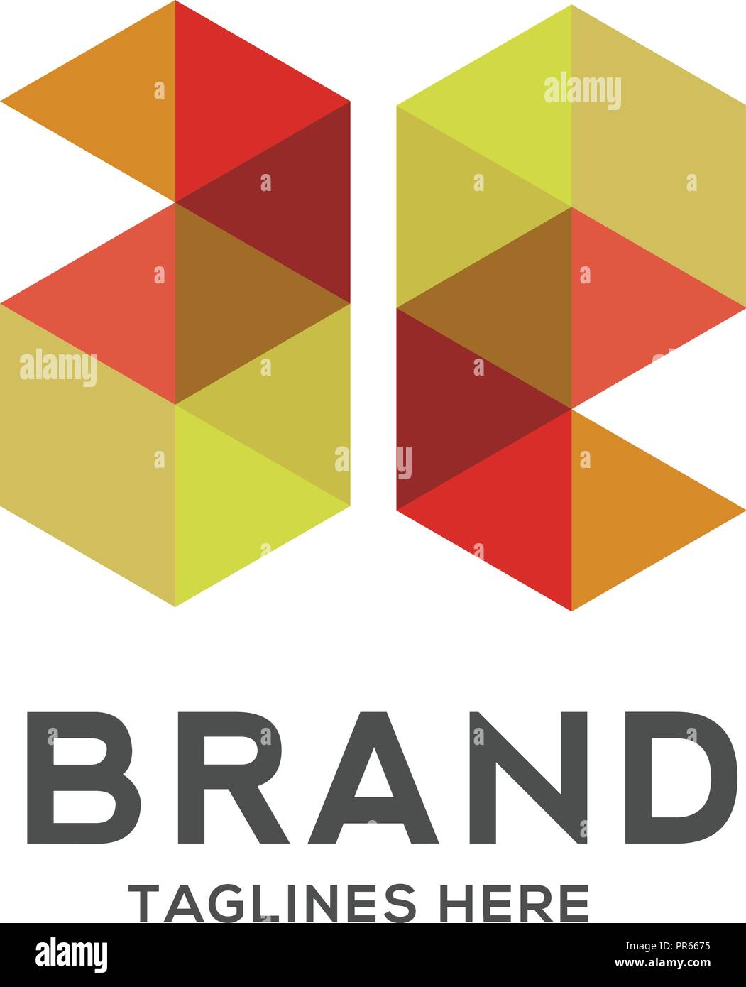 Letter ae colorful geometric logo. Logo initial letter ae Business corporate letter a logo design vector. Simple and clean flat design of letter ae Stock Vector